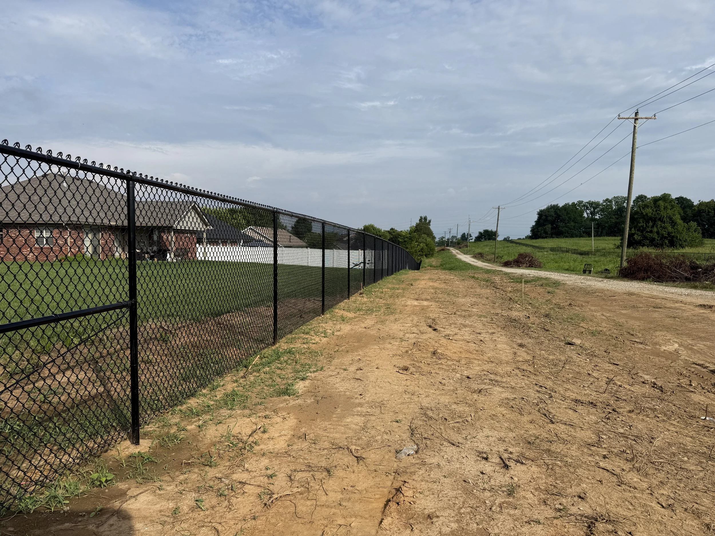 Black Vinyl Coated Chain Link Fence in Jeffersonville, IN
