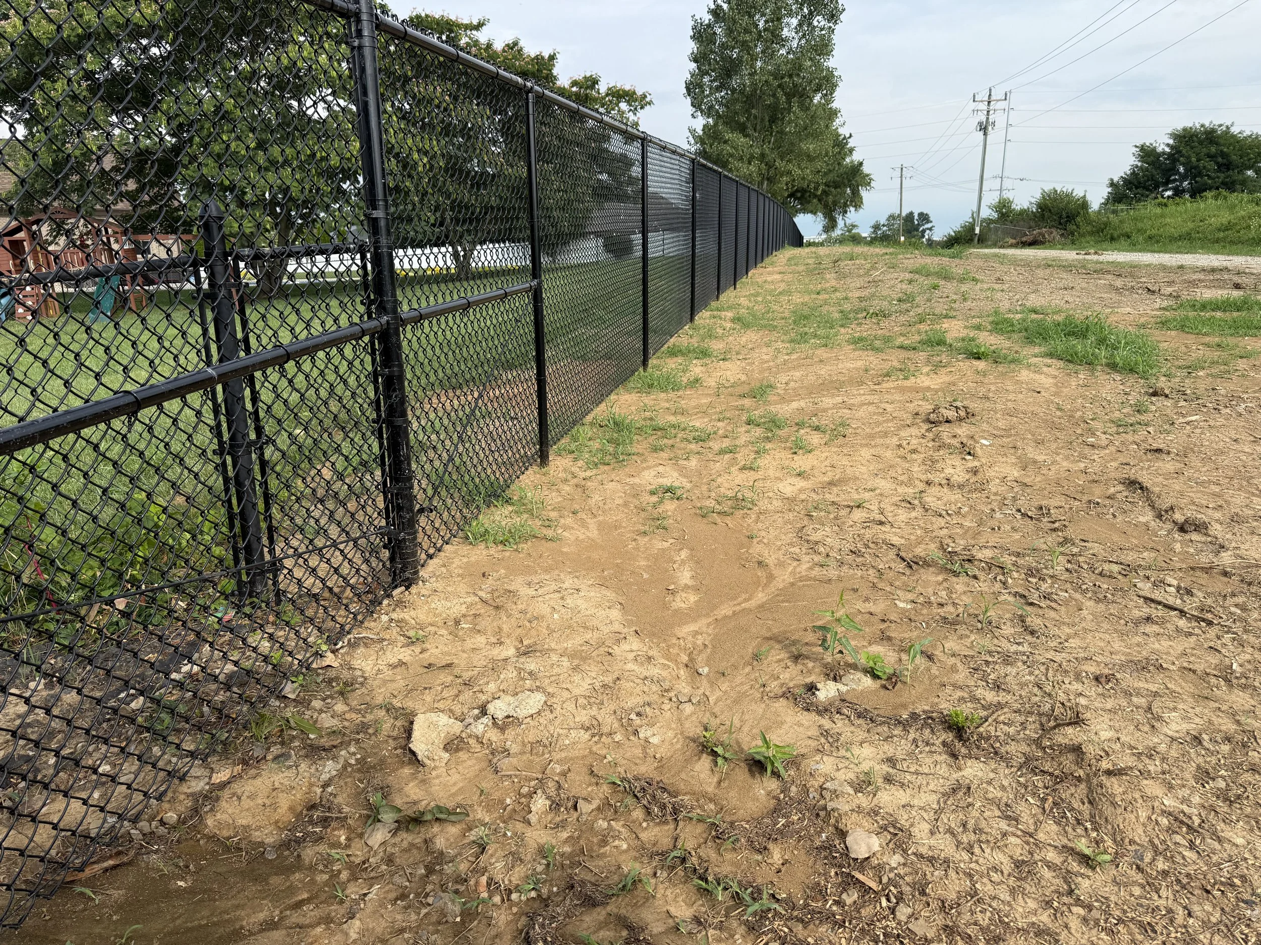 Black Vinyl Coated Chain Link Fence in Jeffersonville, IN