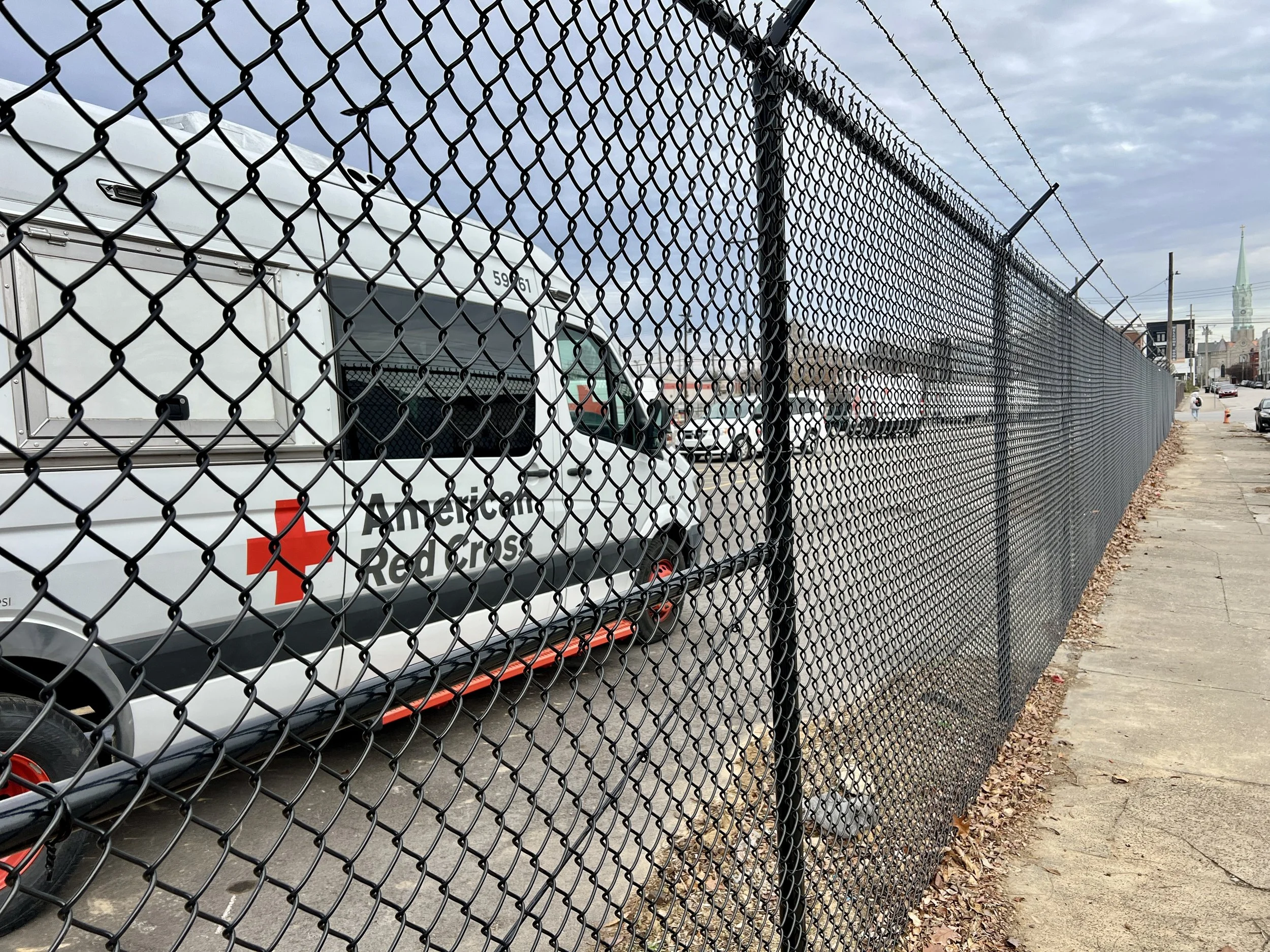 Chain Link Fence at American Red Cross in Louisville