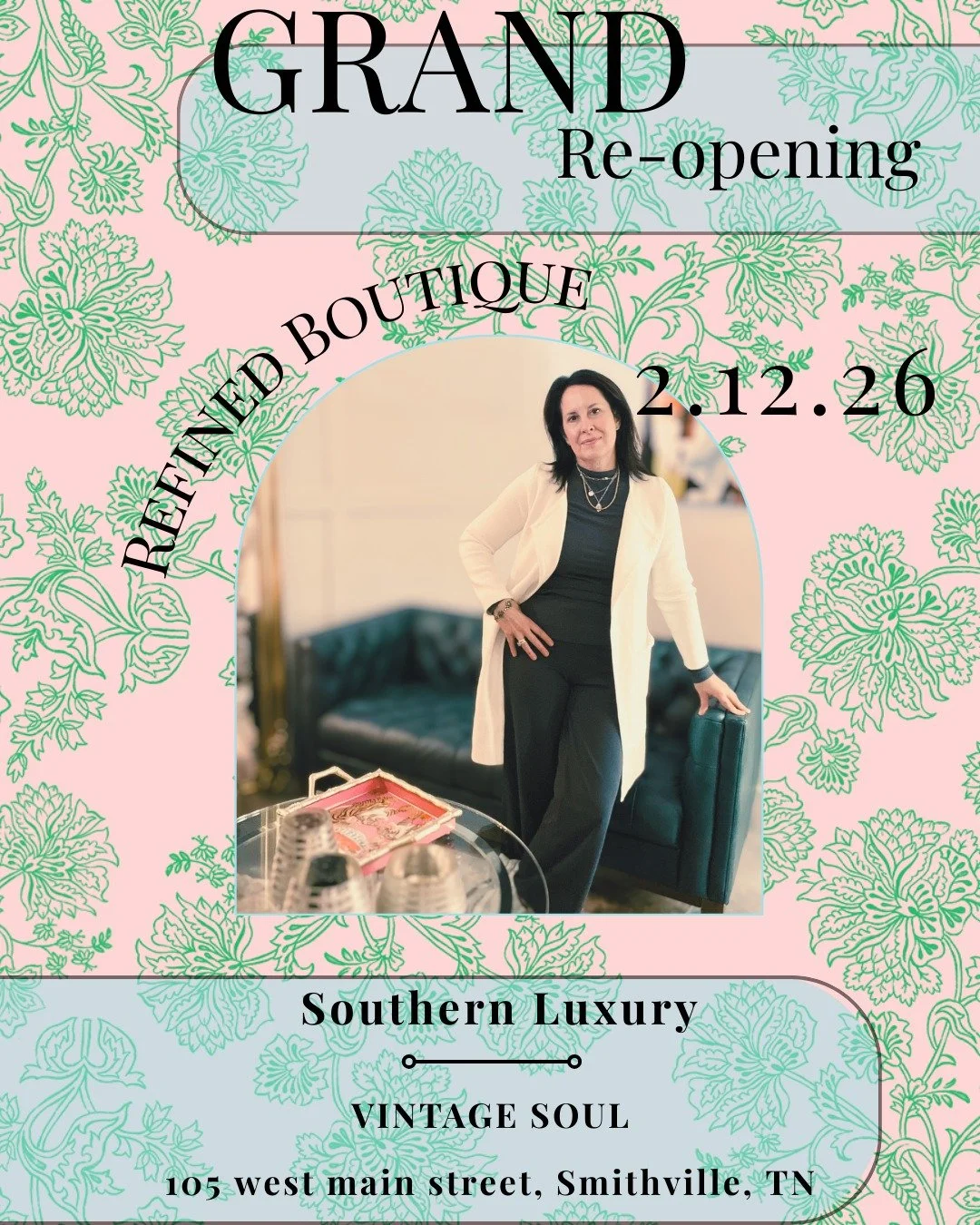 New inventory. Updated look. Come see us 2/12/26! We will have snacks and mocktails, music and community. #nashvilletn #centerhilllake #boutiqueshopping