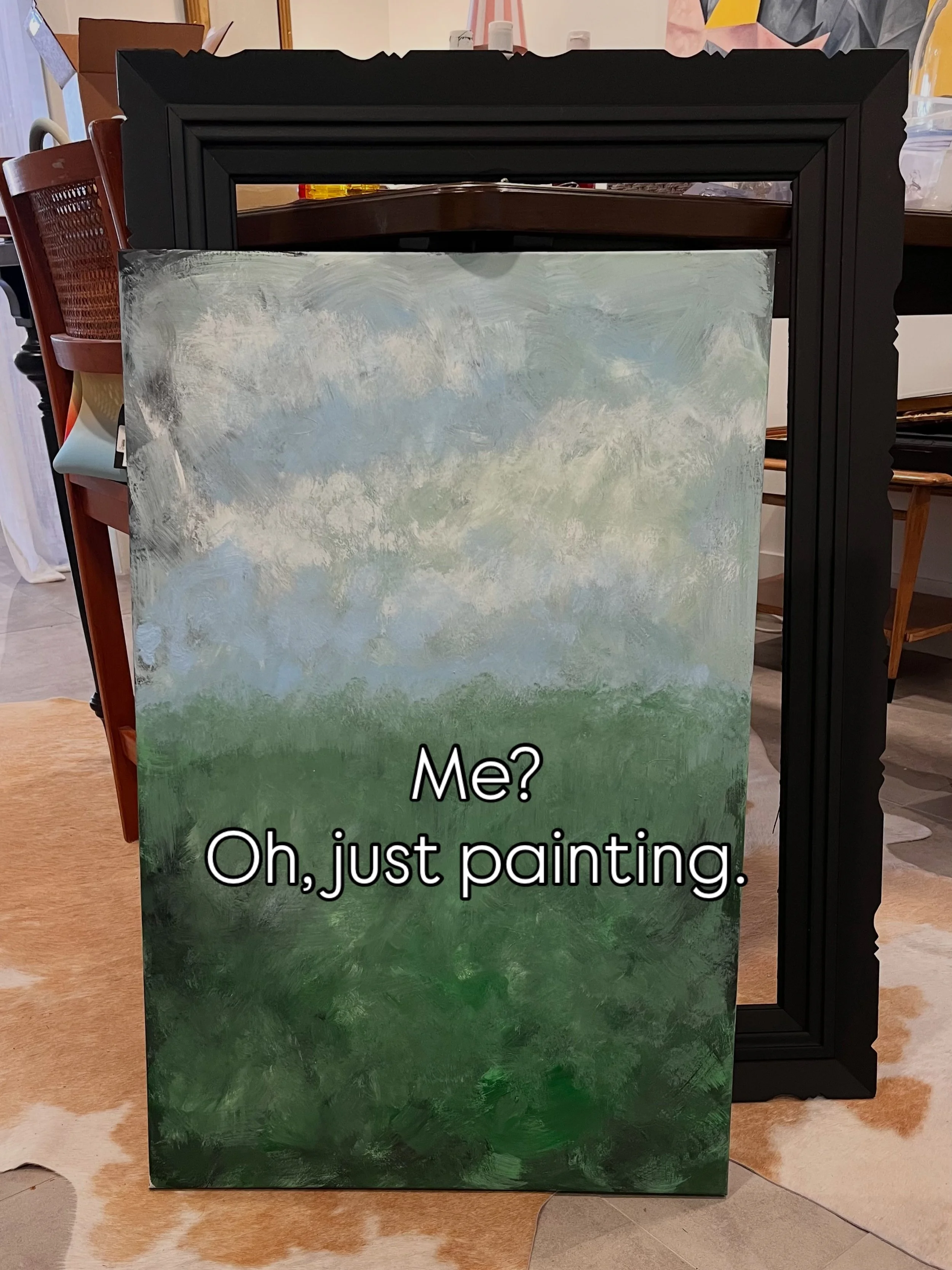 Sometimes you have to throw paint on something☺️ 
#Landscape#OriginalPainting #becreativeeveryday