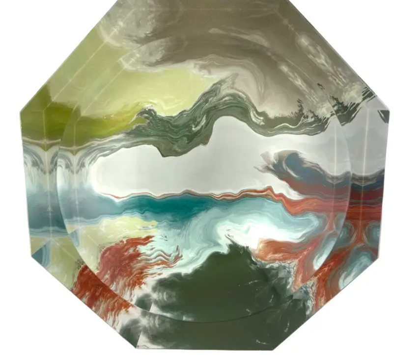 Arcylic cocktail napkin holders with decorative weights