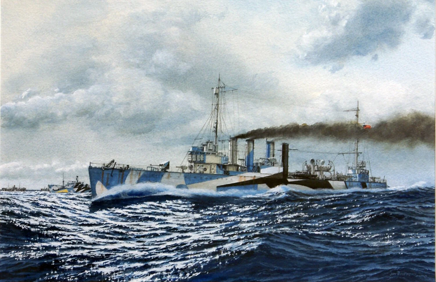 Griffiths_J_ProtectingTheConvoy_Watercolor_12.5hx19w_5500_11Ppp.jpg