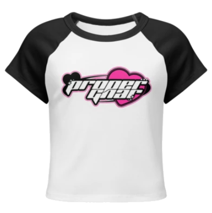 Proper Gnar Logo Raglan Baby Tee