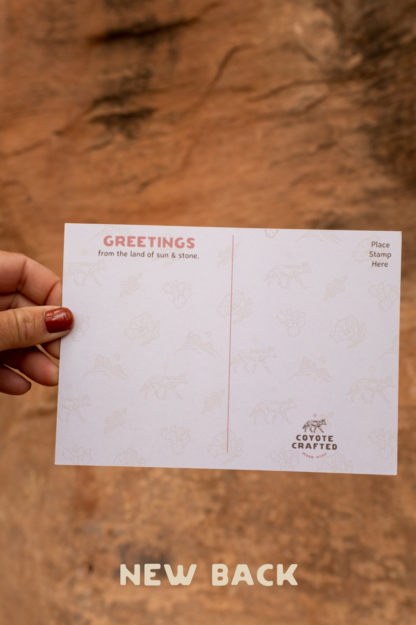 coyote crafted desert collage postcard pack moab utah