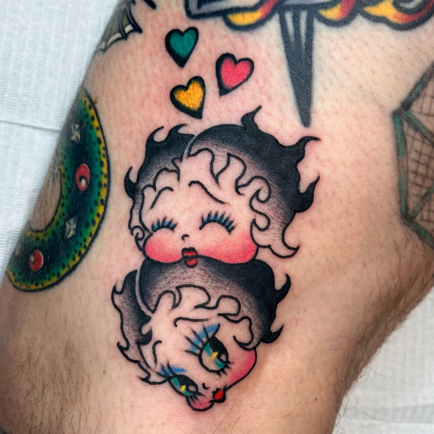 Boops! By @gracie_tat2 🩵💛🩷 Shoot her an email at graciedidmytat2@gmail.com if you&rsquo;d like to set something up