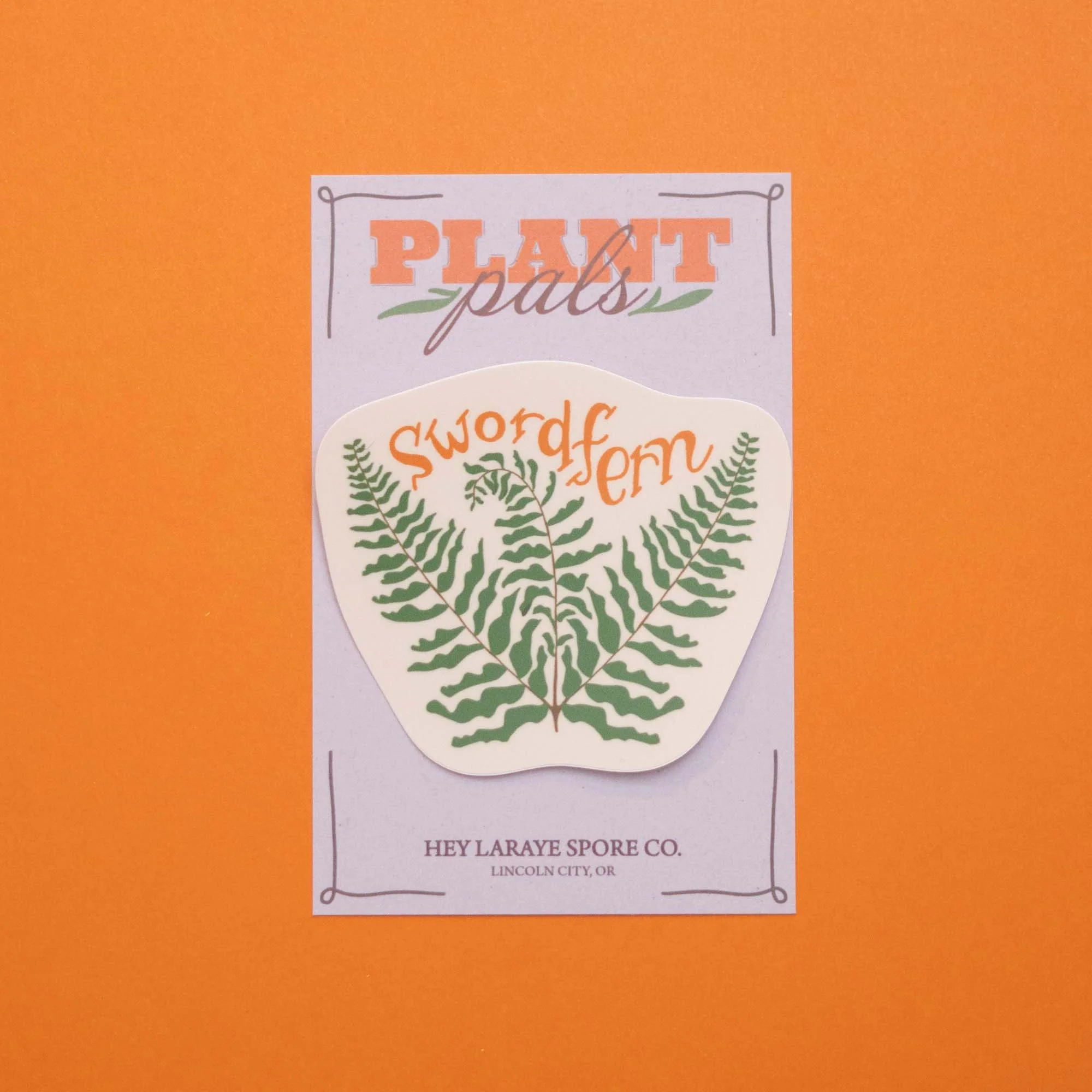 Vinyl sticker of sword fern plant