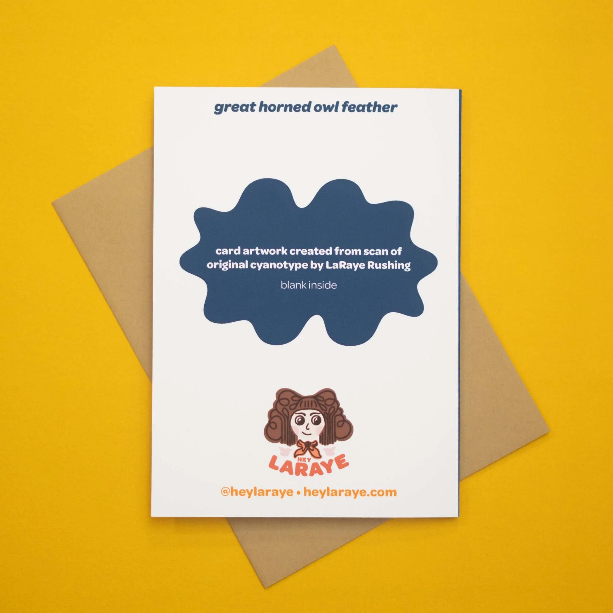 Notecard back and envelope