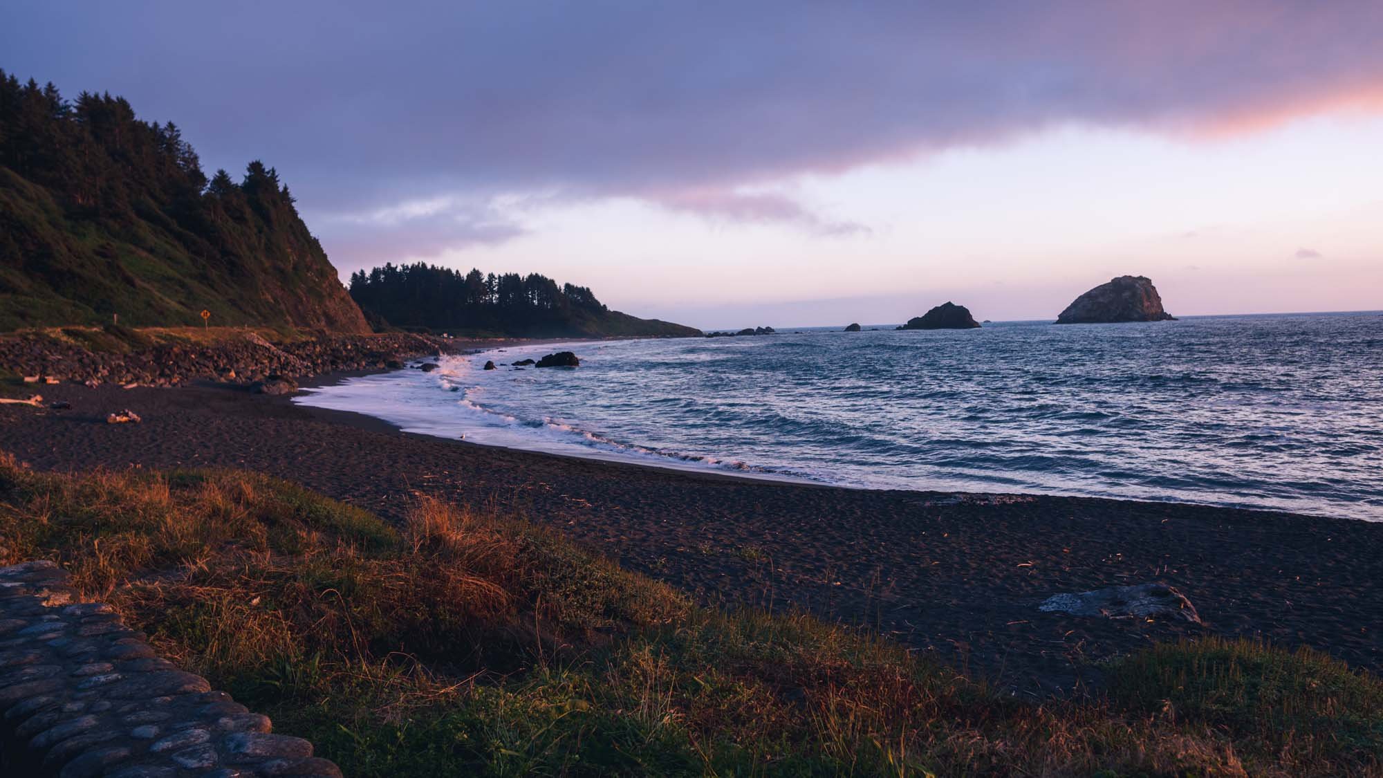 Sunset at Wilson Creek Beach, Klamath, CA