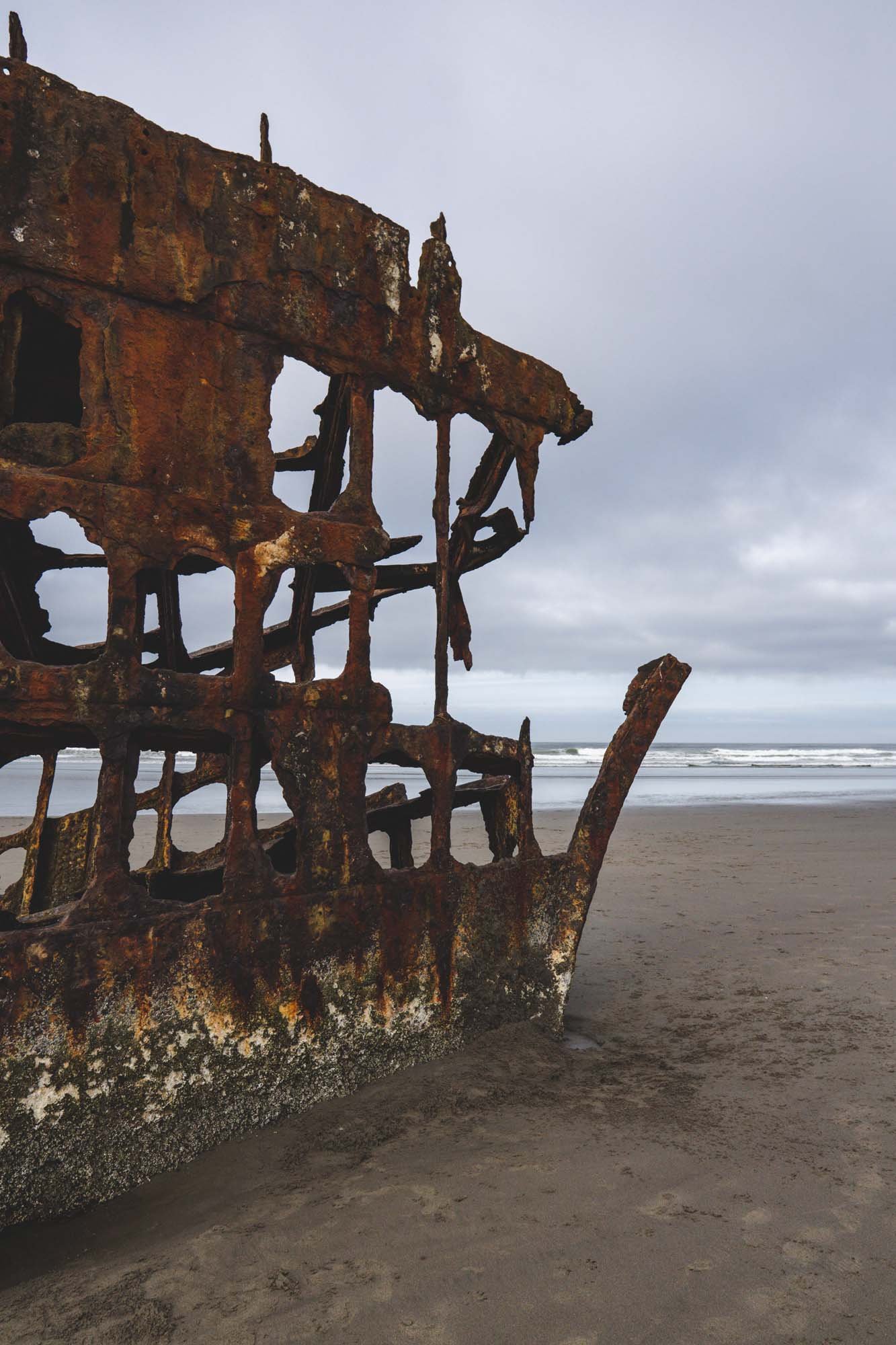 Peter Iredale Wreck on the beach near Astoria, Oregon