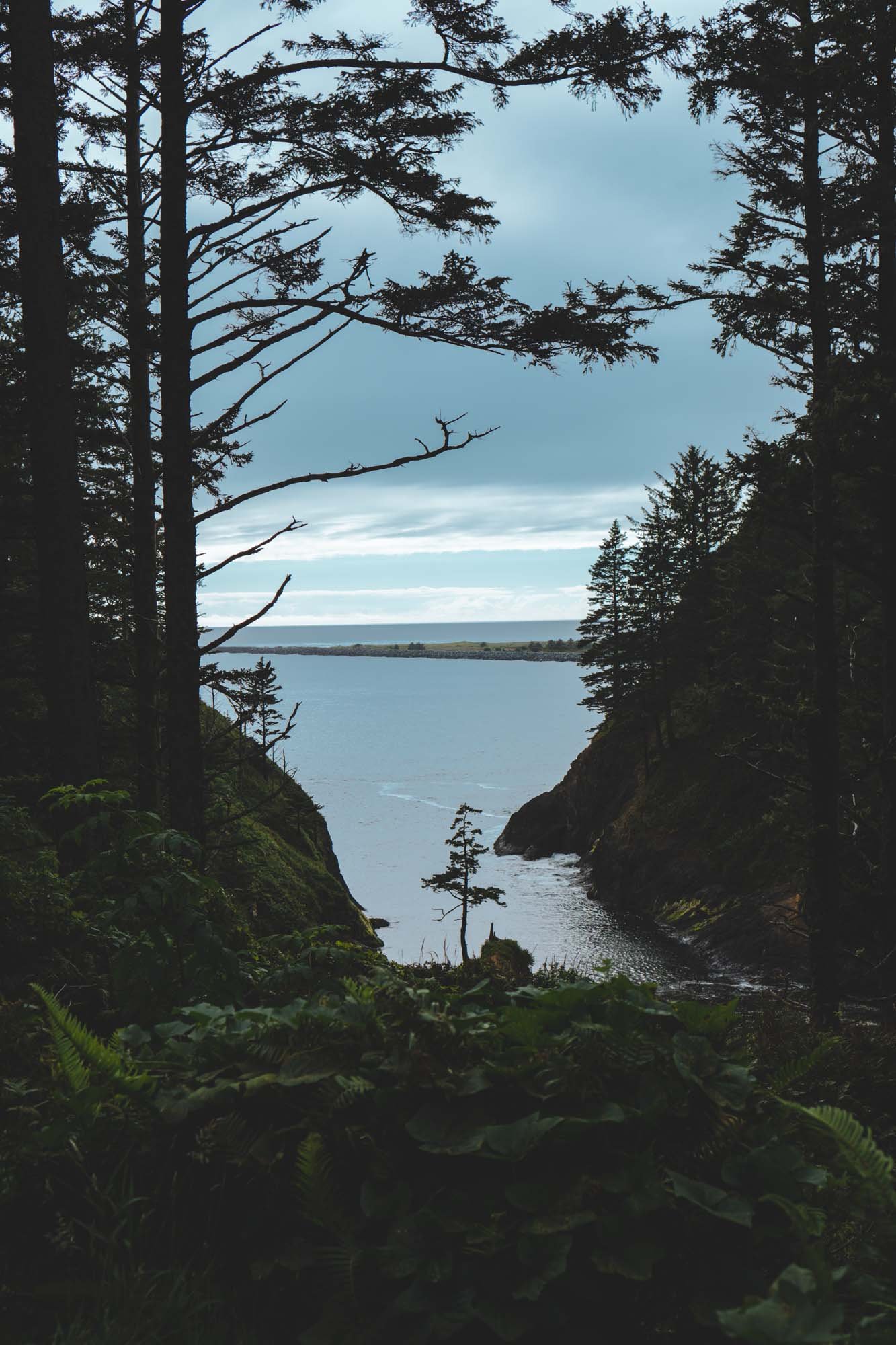 View of the ocean at Cape Disappointment, WA