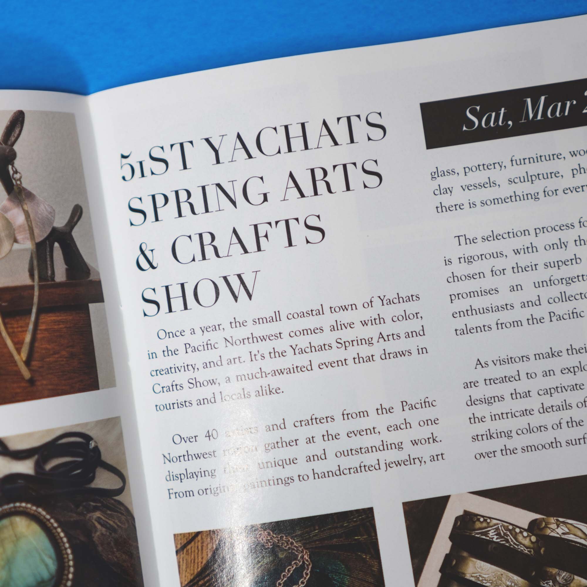 Yachats Art Market article in OC Waves magazine Vol 3.7