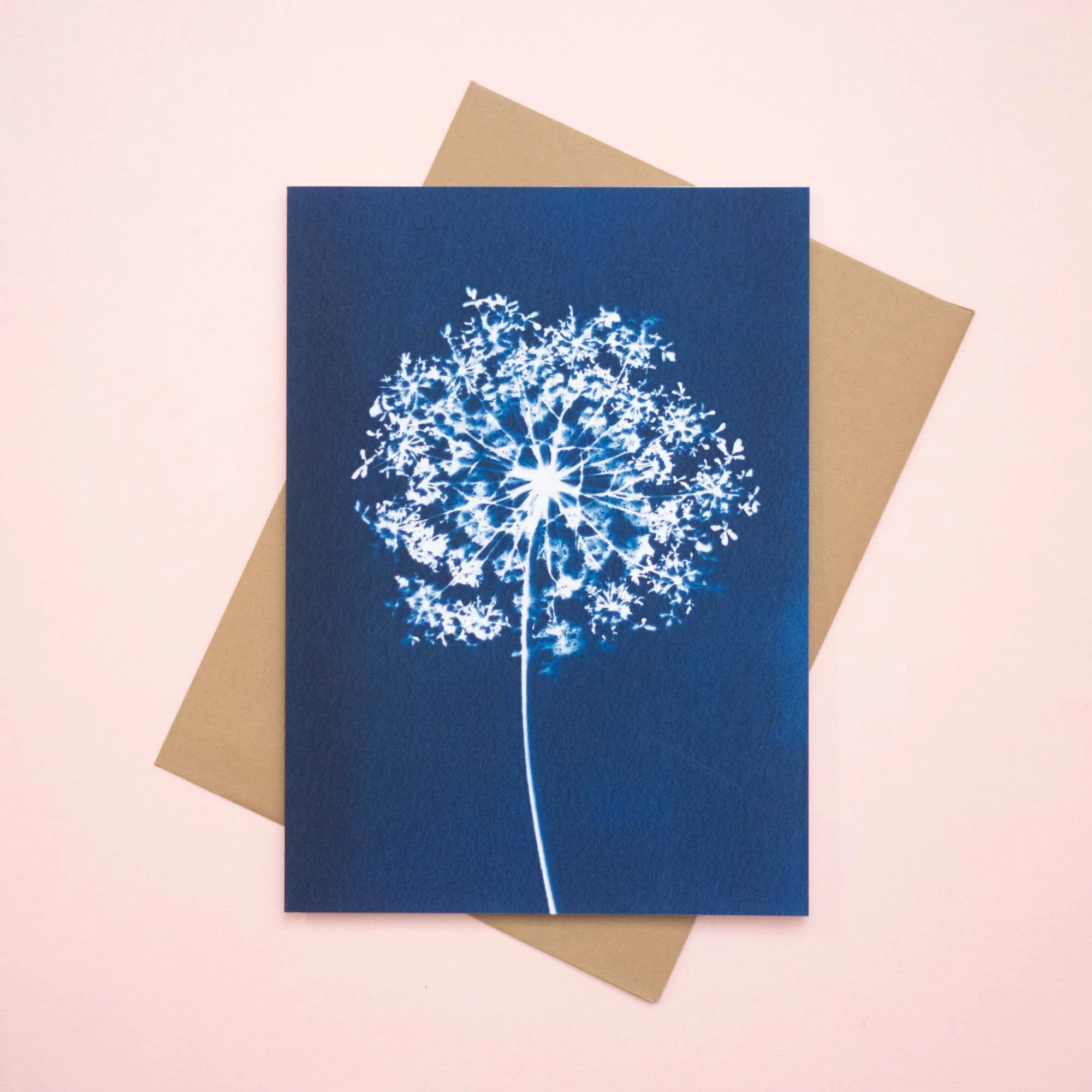 Cyanotype notecard and envelope