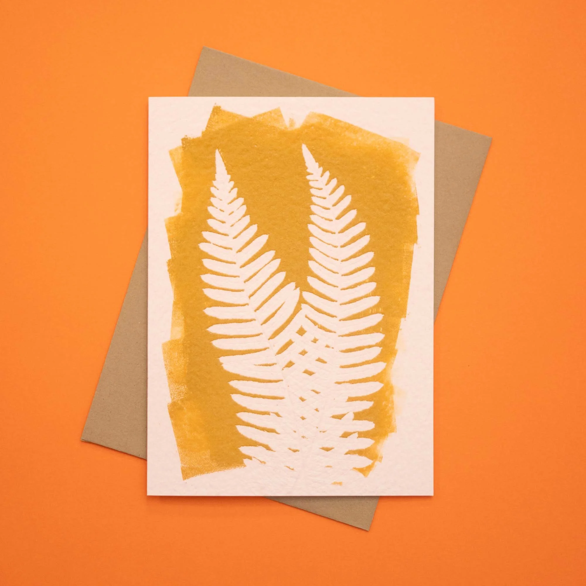 Monoprint notecard and envelope