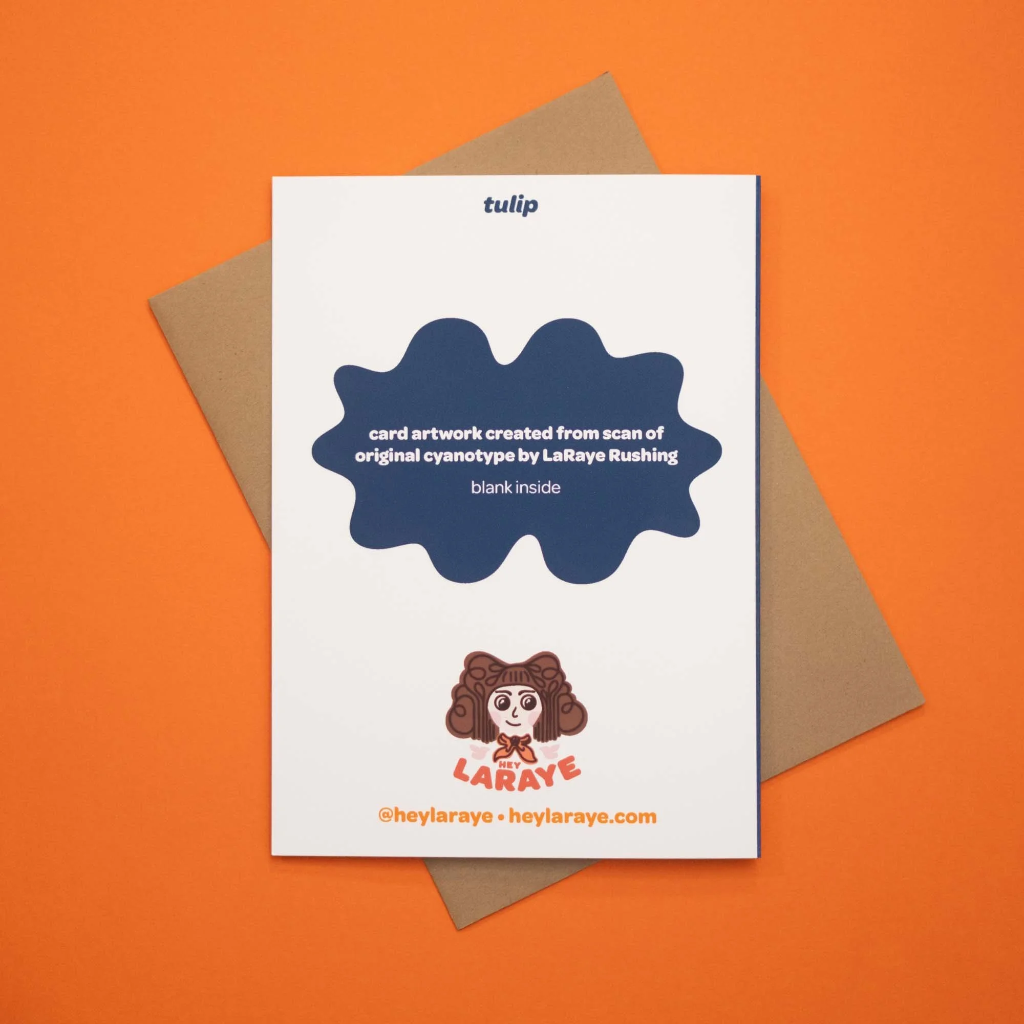 Notecard back and envelope