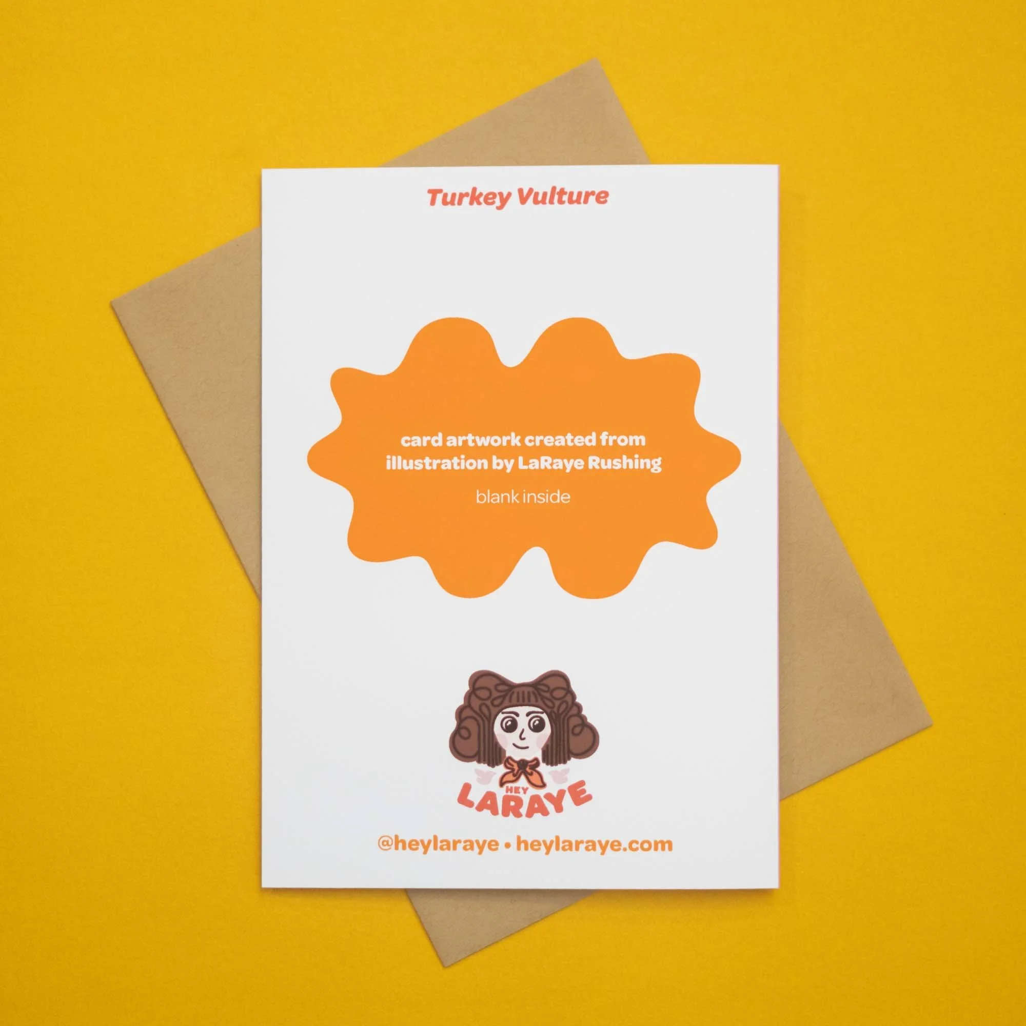 Notecard back and envelope