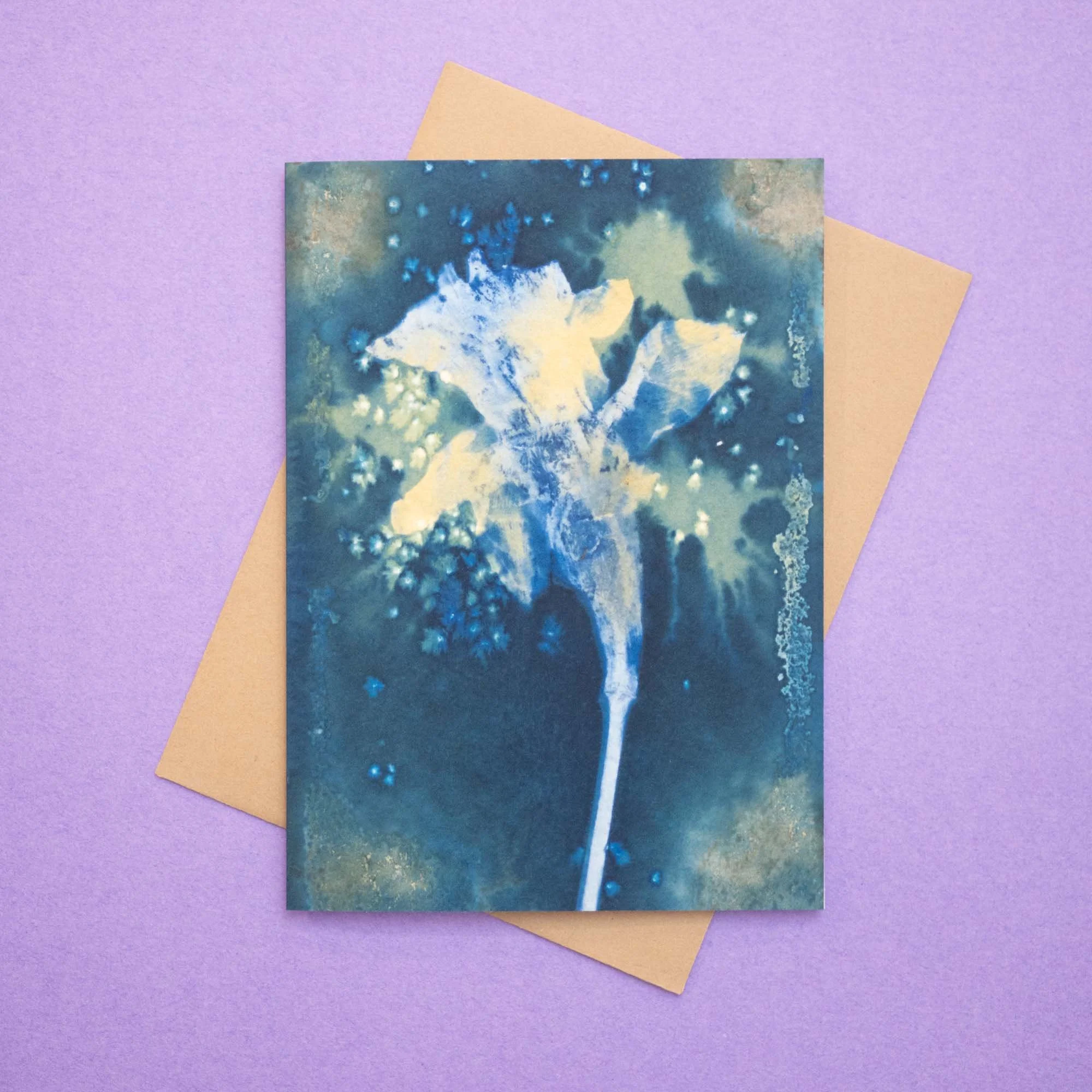 Cyanotype notecard and envelope