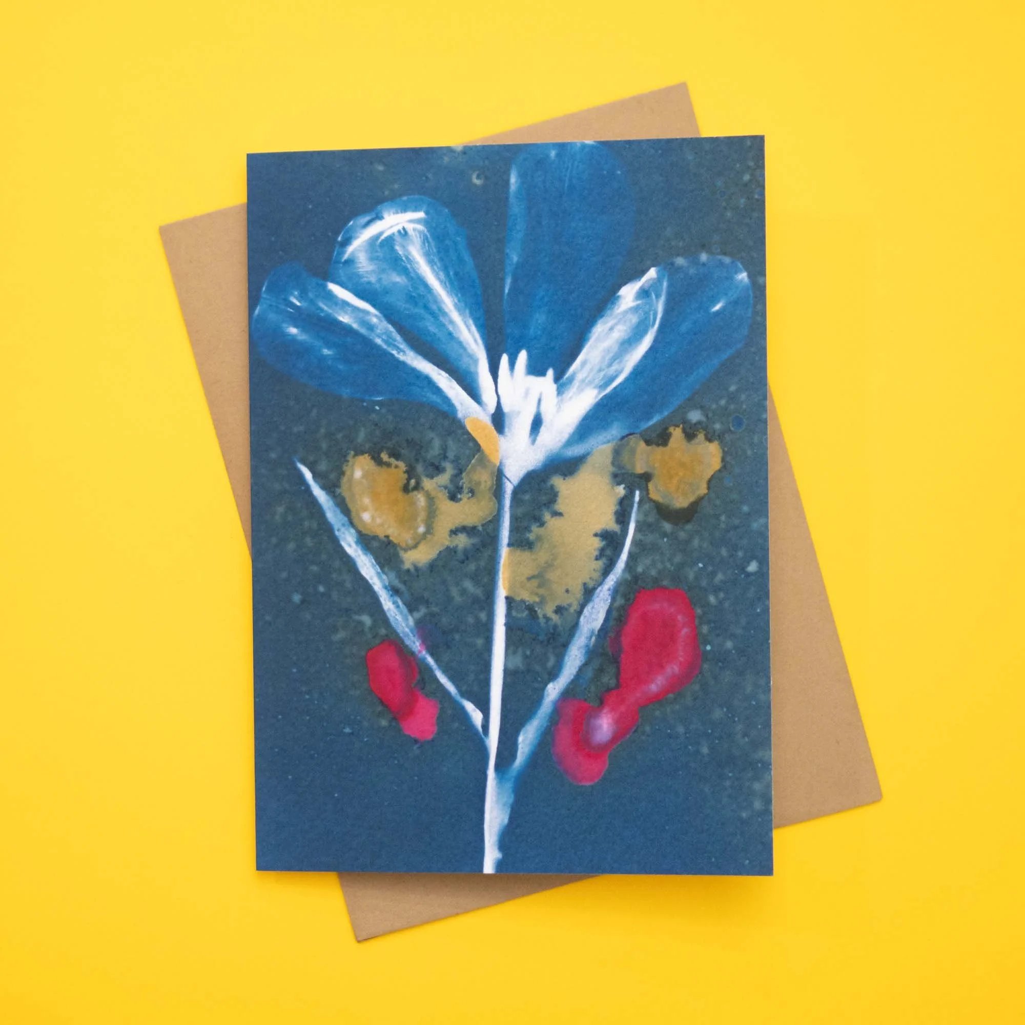 Cyanotype notecard and envelope