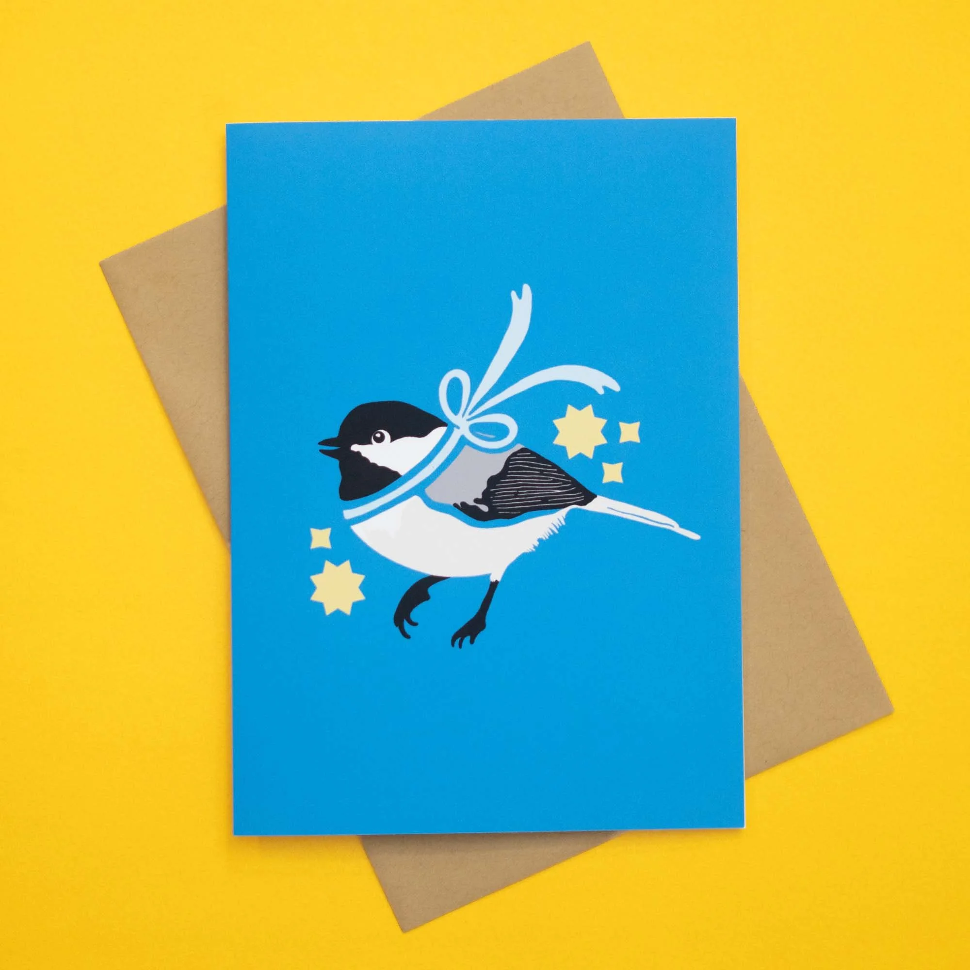Backyard Birds Notecard - Black-Capped Chickadee