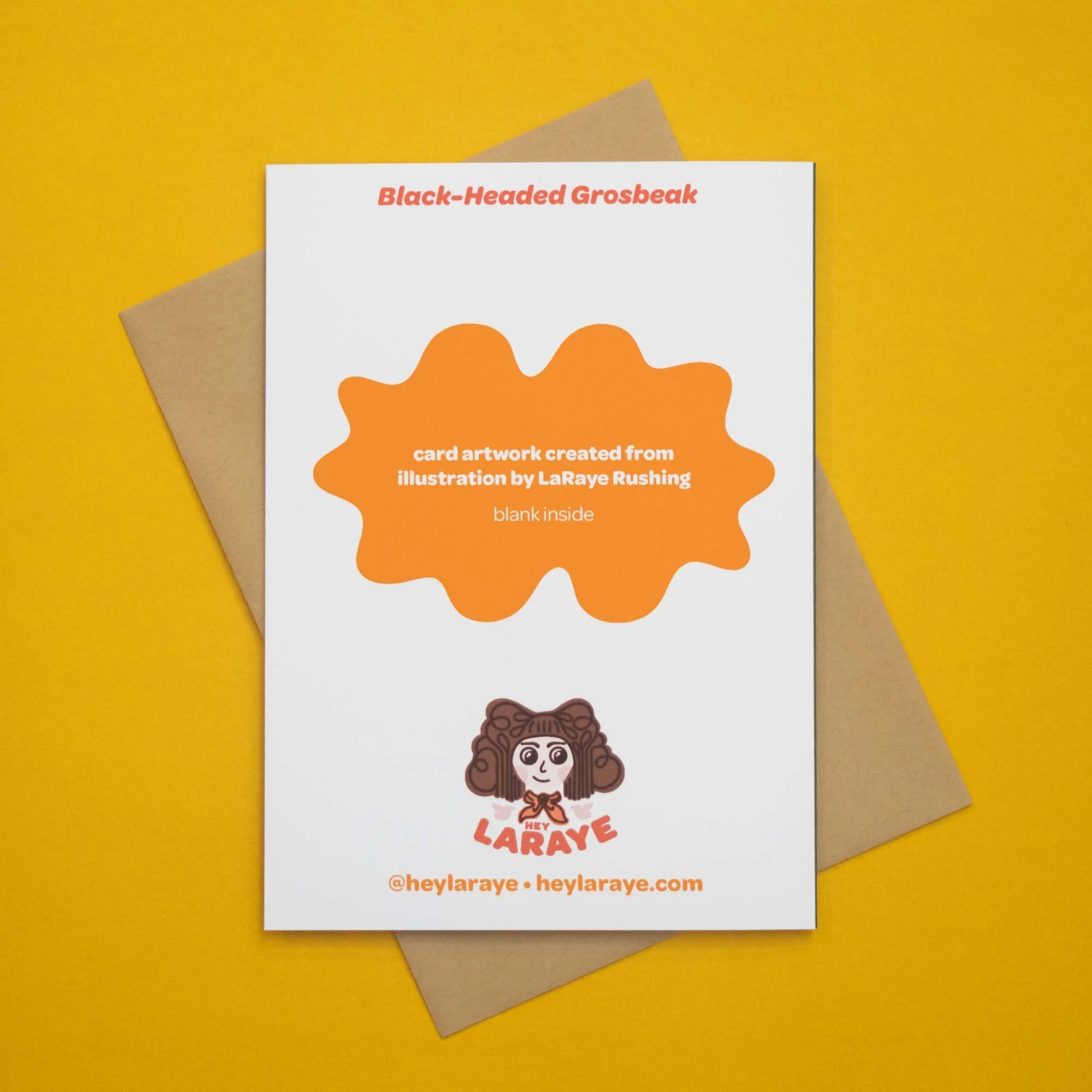Notecard back and envelope
