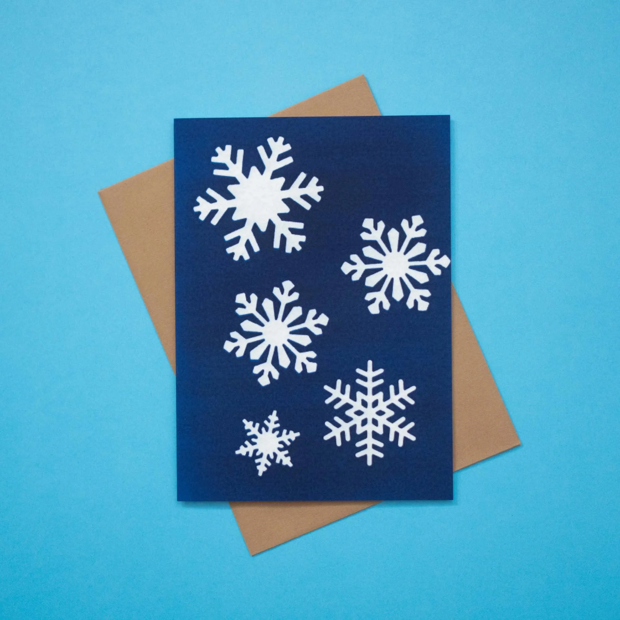 Cyanotype Snowflake Notecard (24E)
