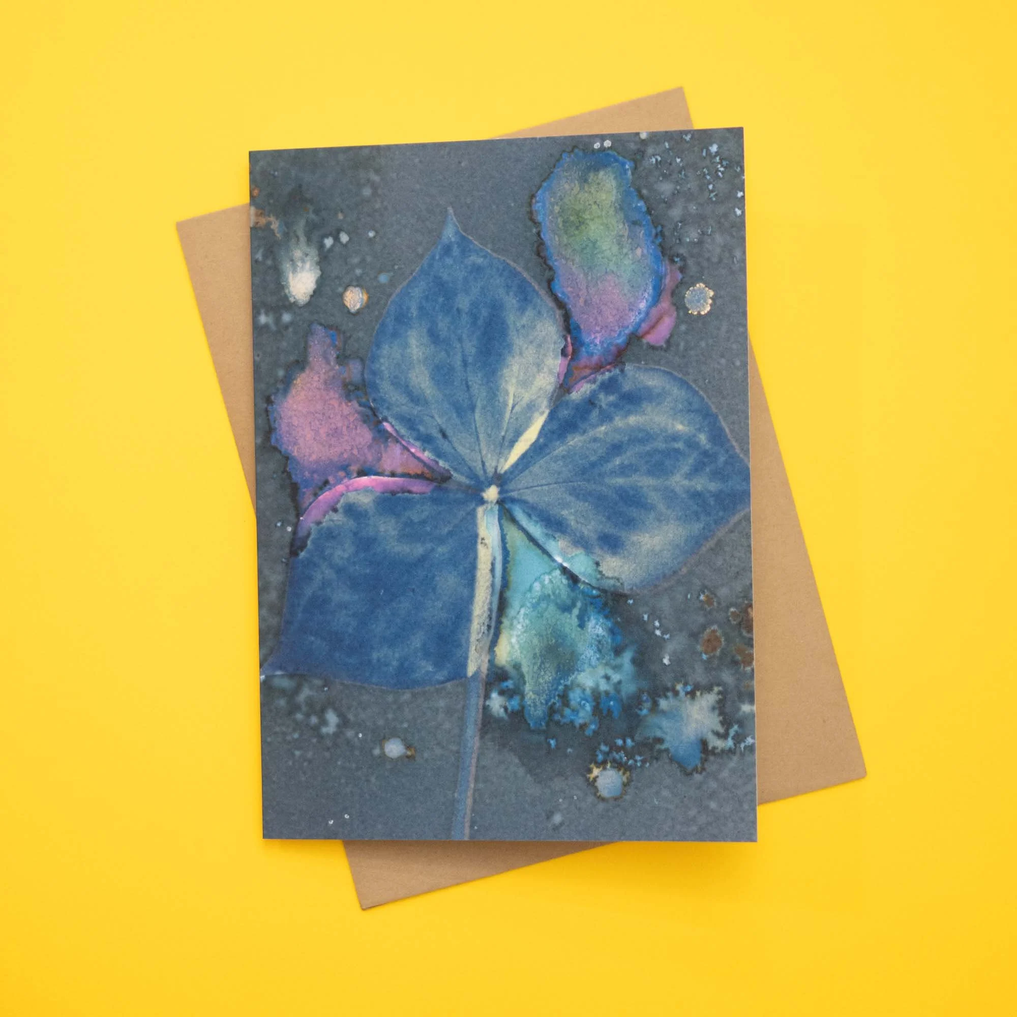 Cyanotype notecard and envelope