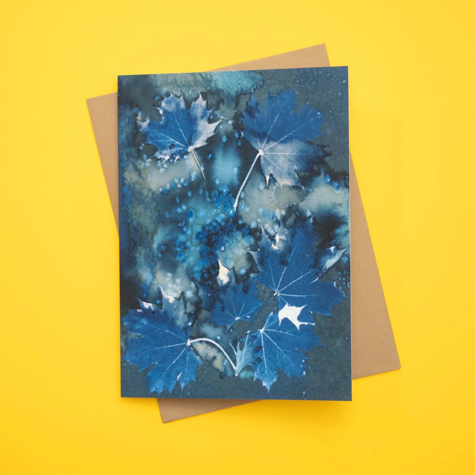 Cyanotype notecard and envelope