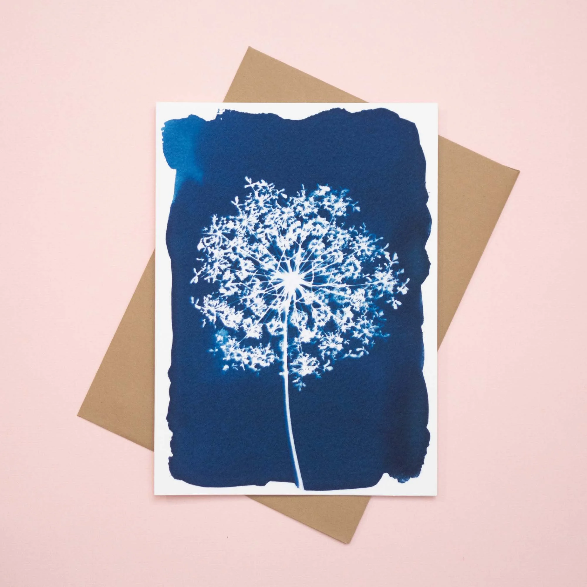Cyanotype notecard and envelope
