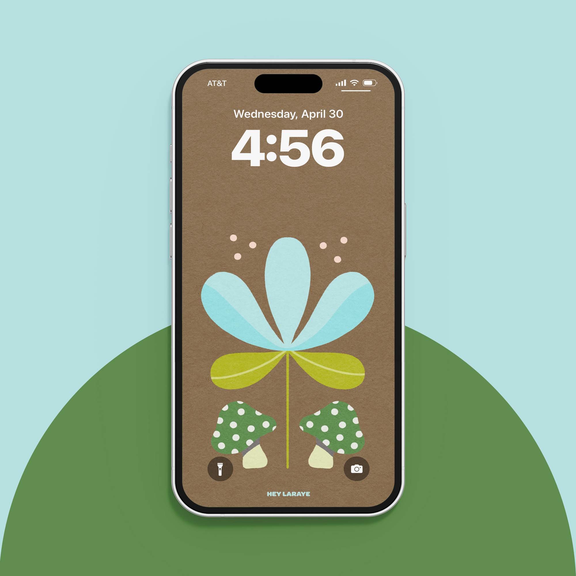 Mobile Phone Wallpaper - Floral Mushies