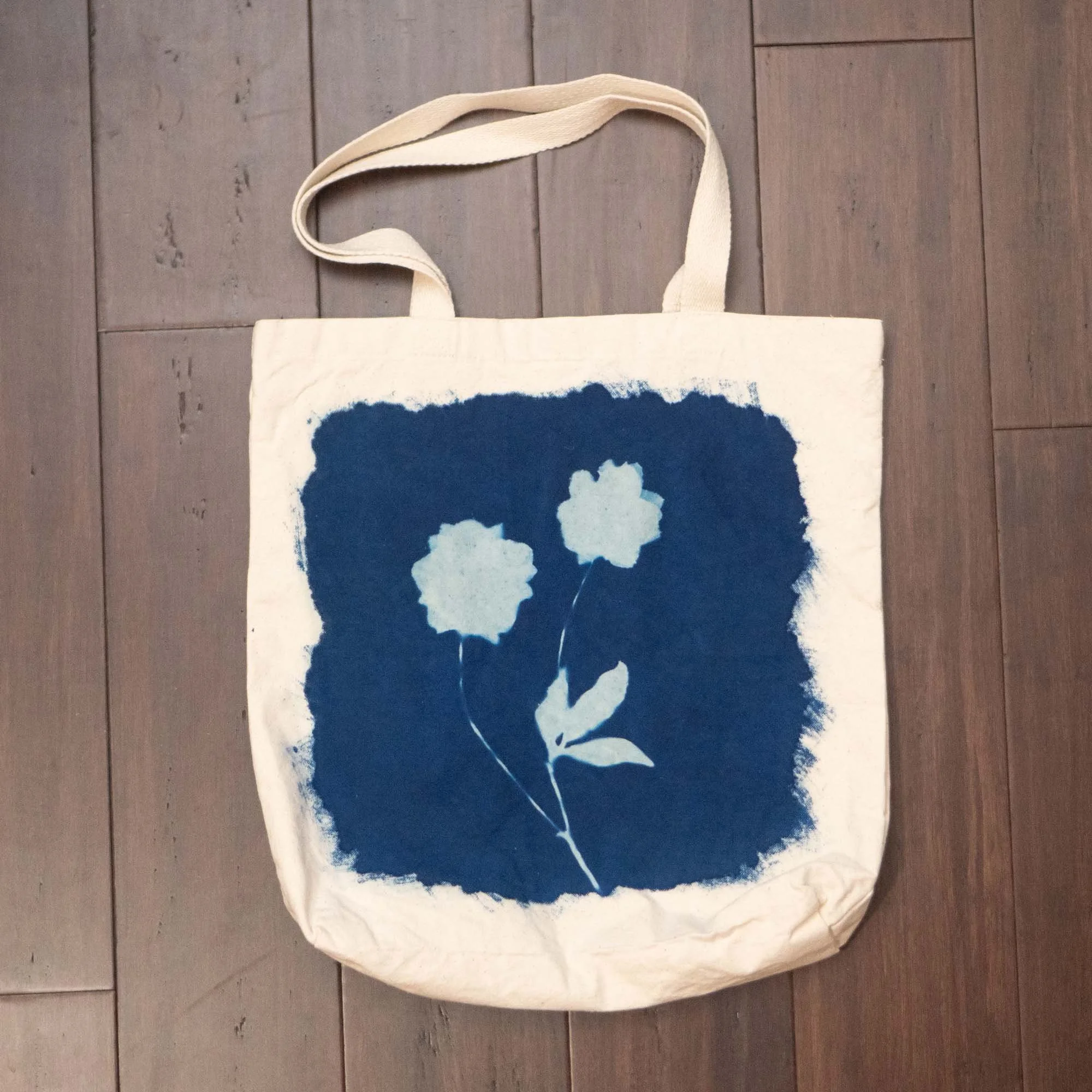 Botanical Cyanotype Tote Bag (26B04) (Original)