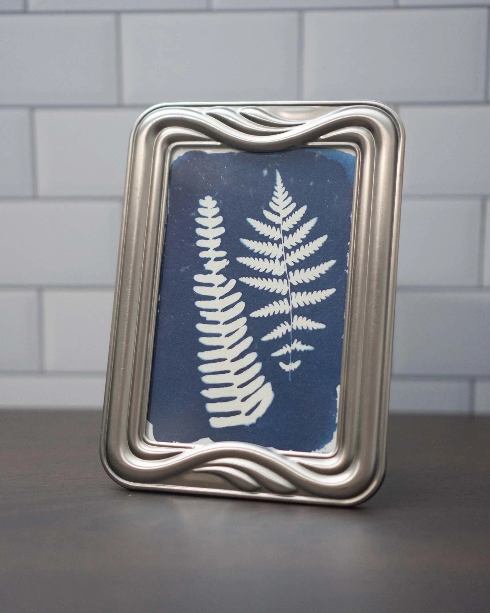 Thrifted Framed Original (Cyanotype)