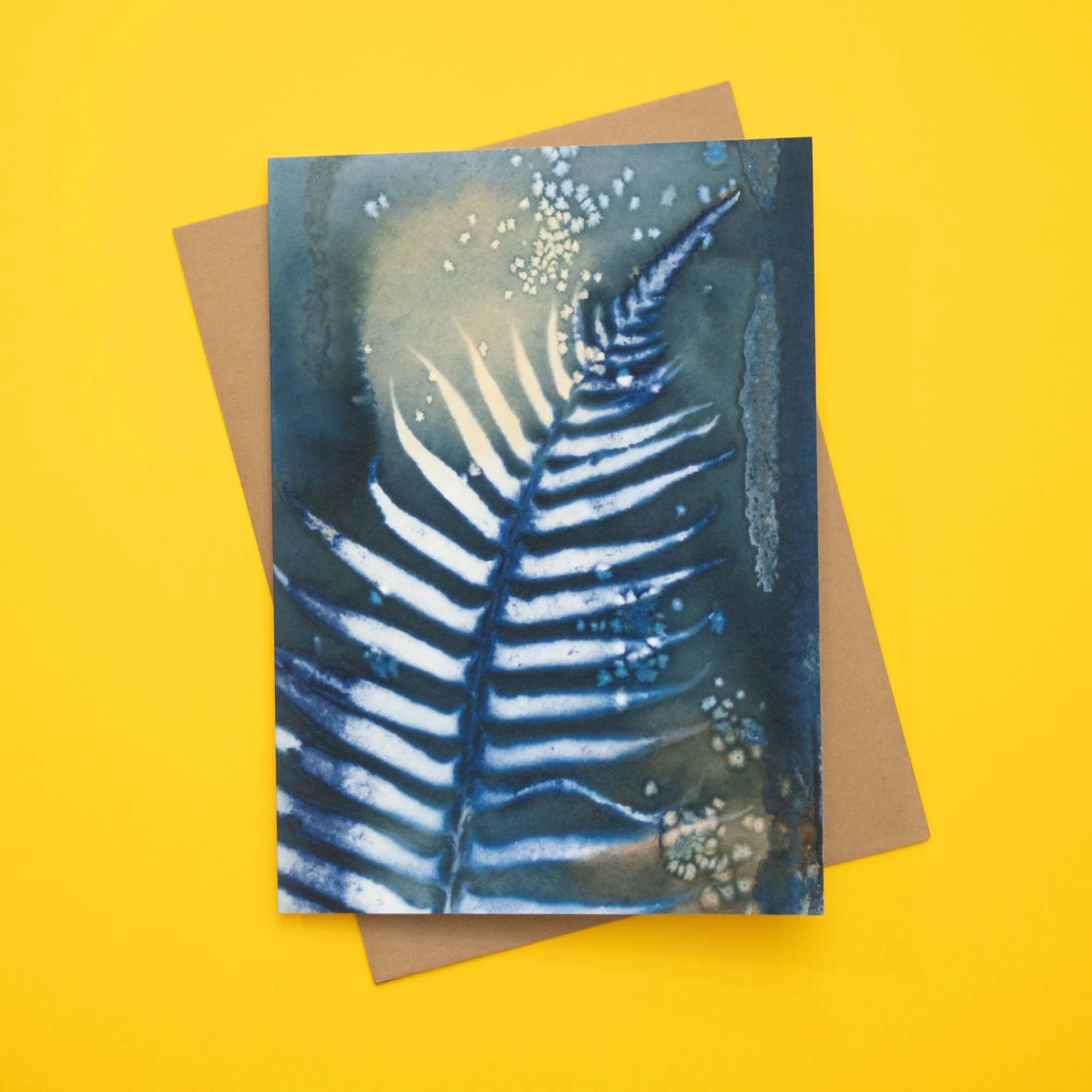 Cyanotype notecard and envelope