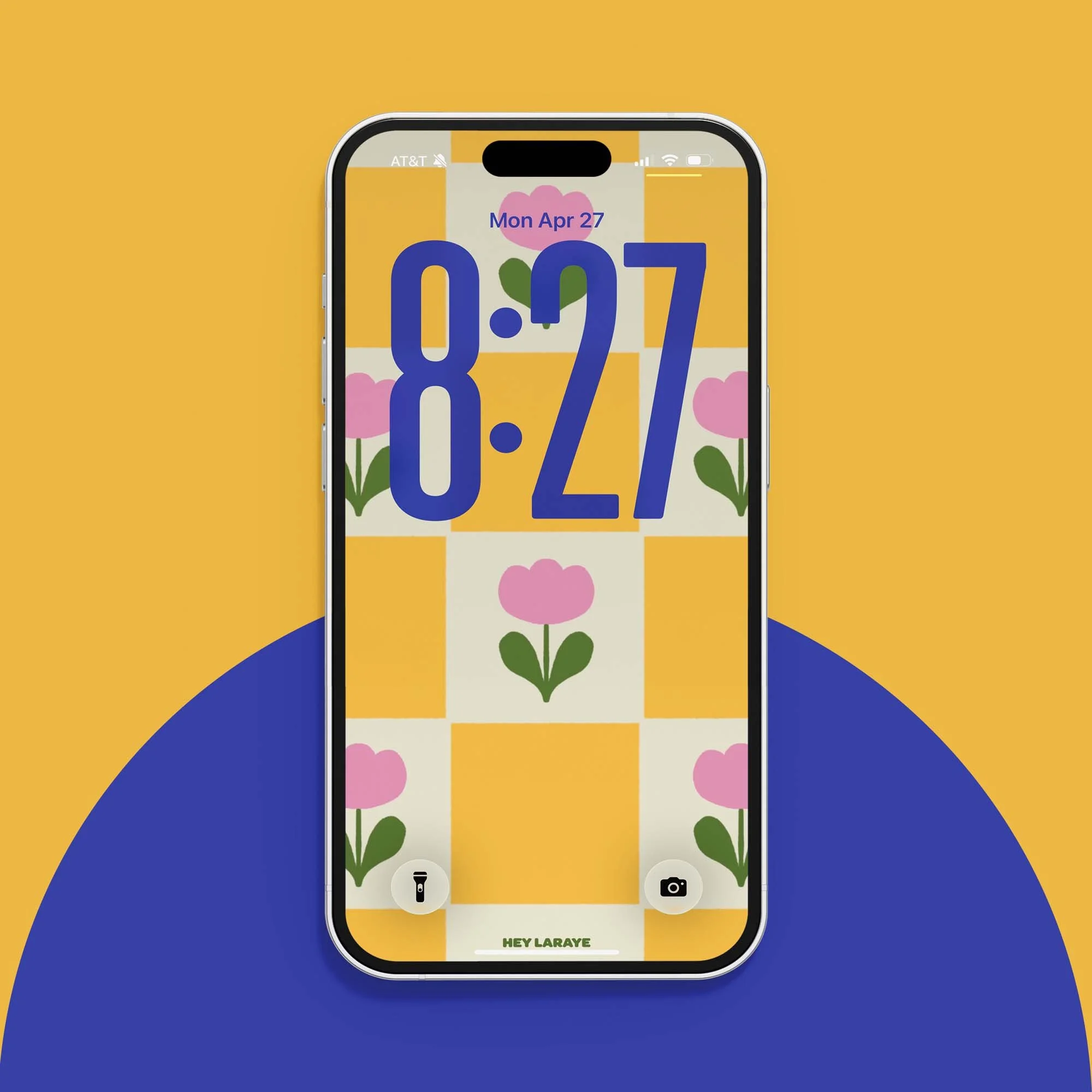 Flower Check Mobile Phone Wallpaper