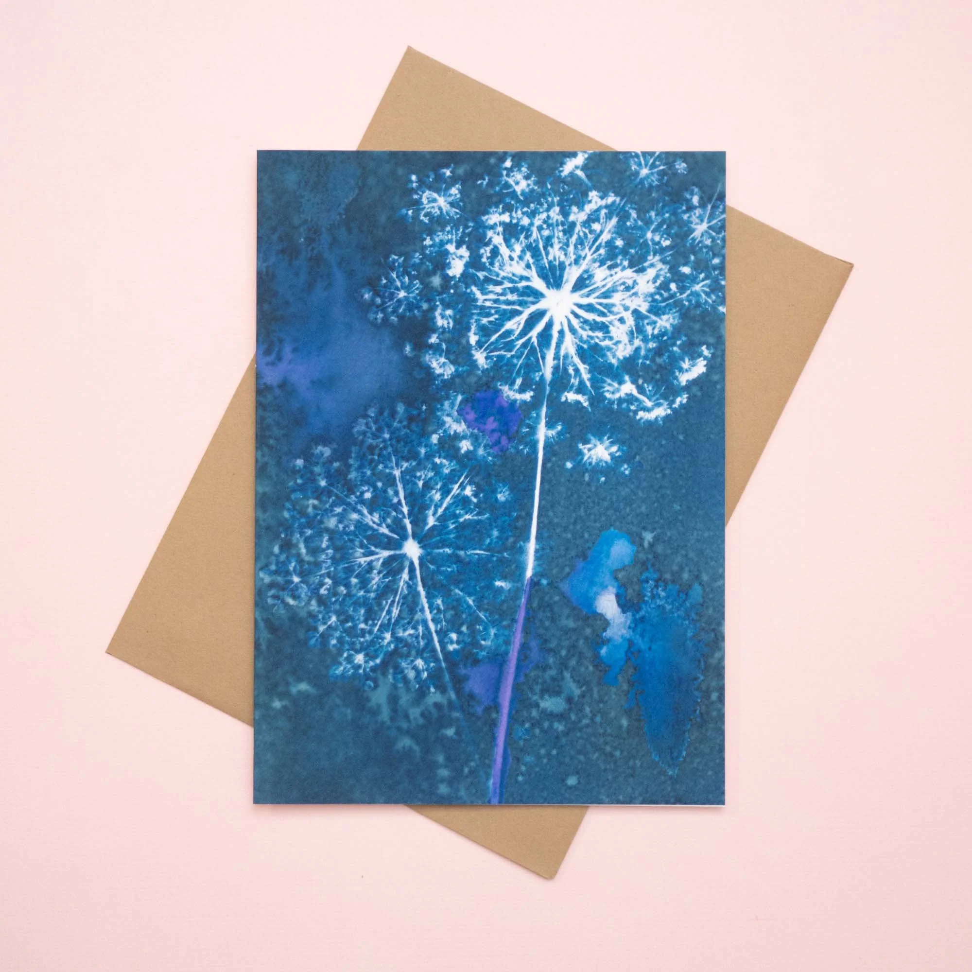 Cyanotype notecard and envelope