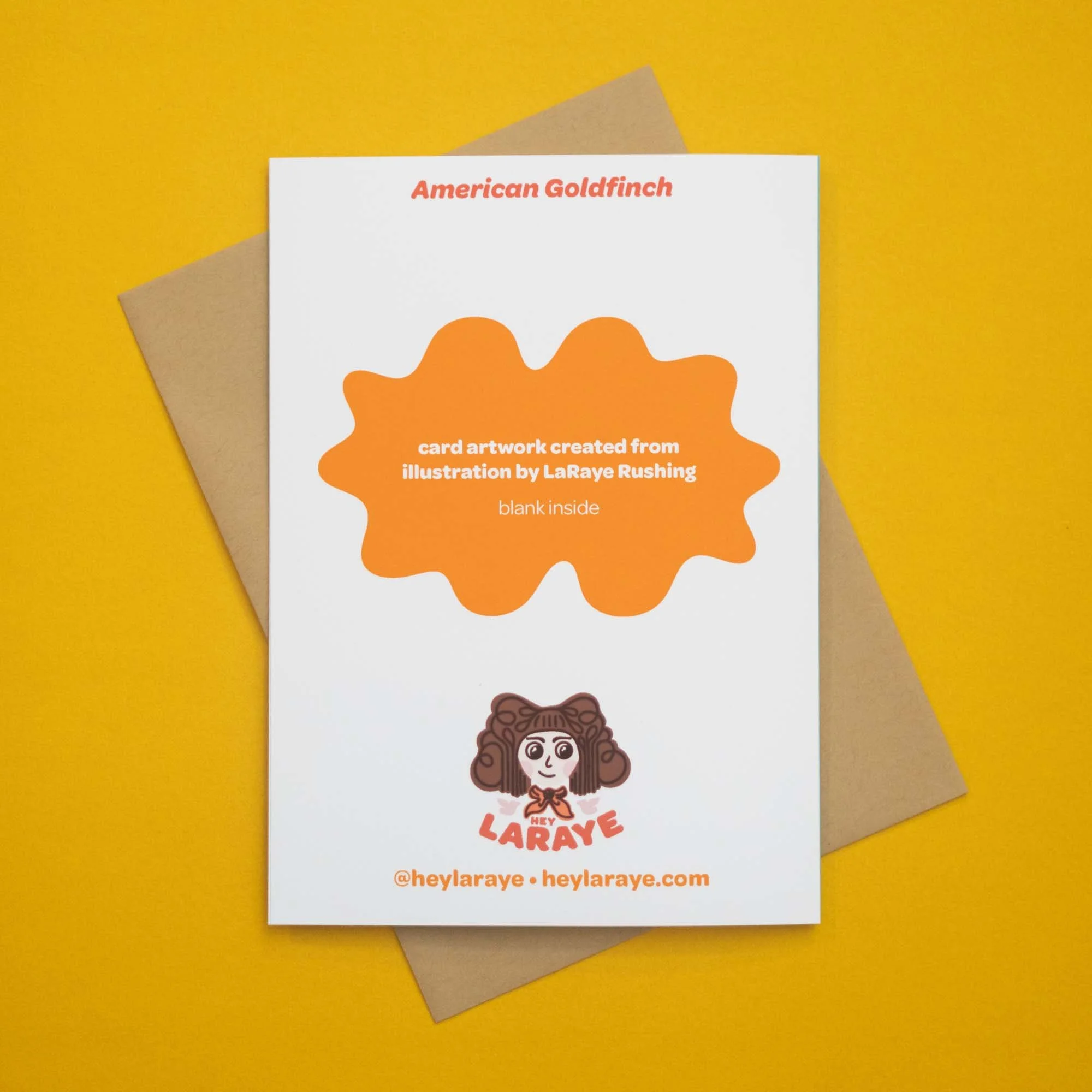 Notecard back and envelope