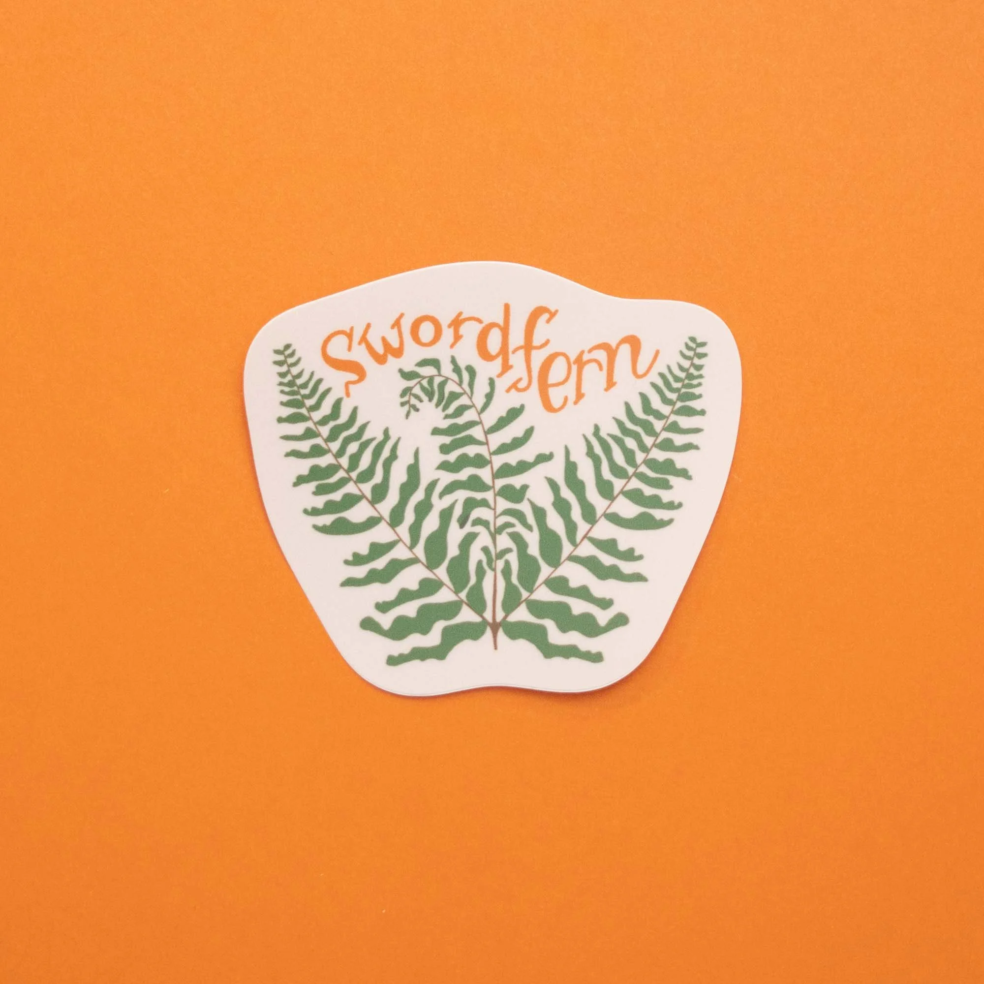 Vinyl sticker of sword fern plant