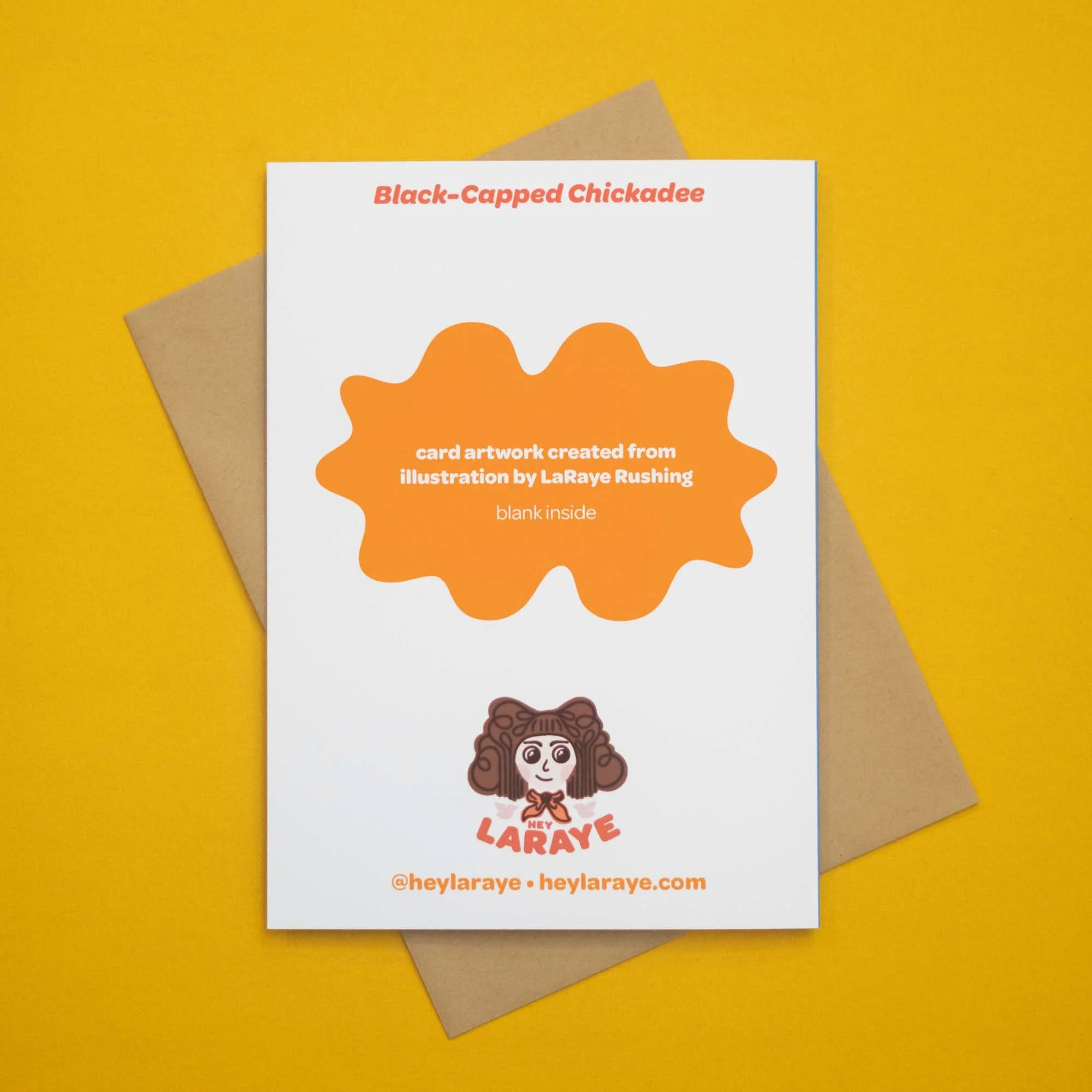 Notecard back and envelope
