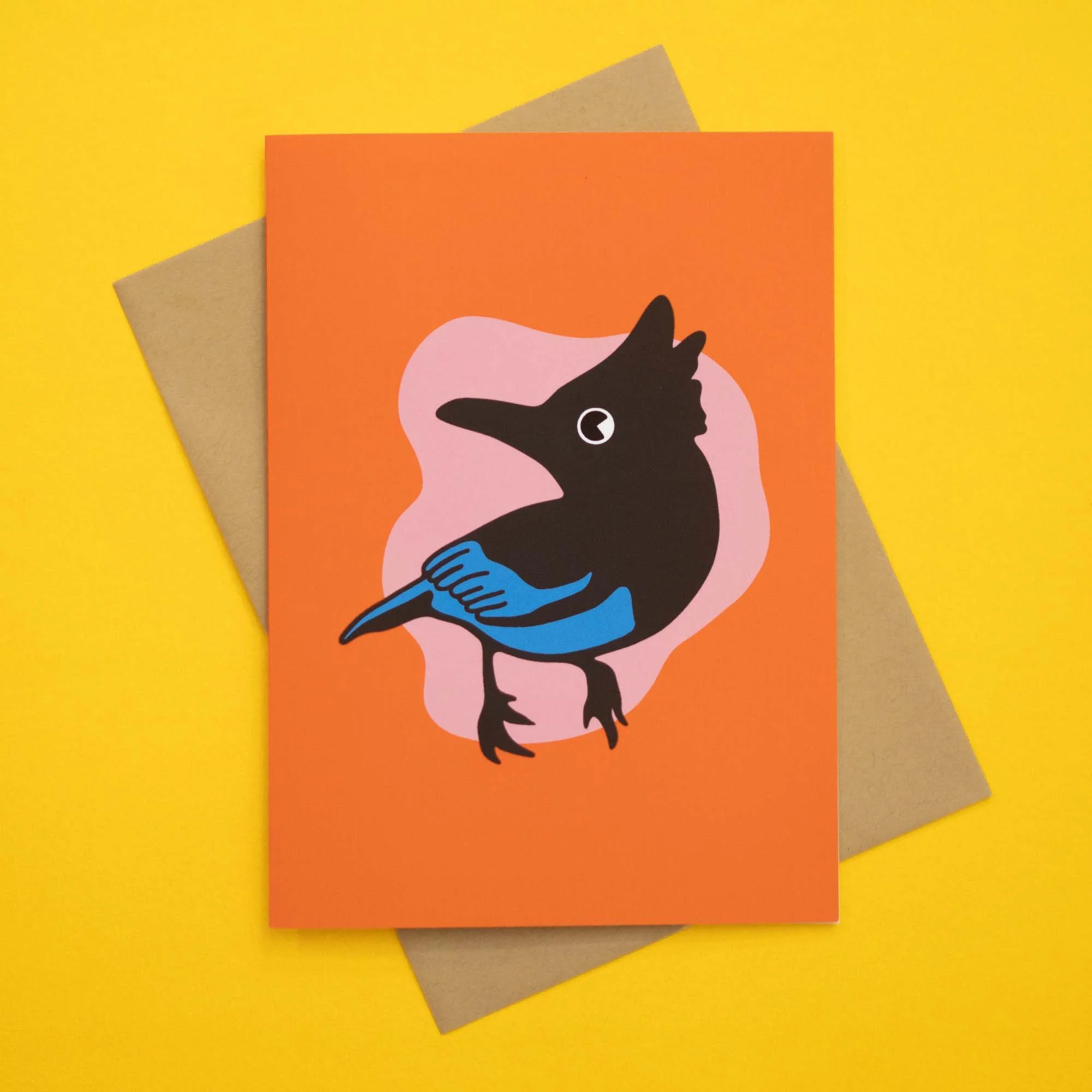 Backyard Birds Notecard of a Stellar's Jay