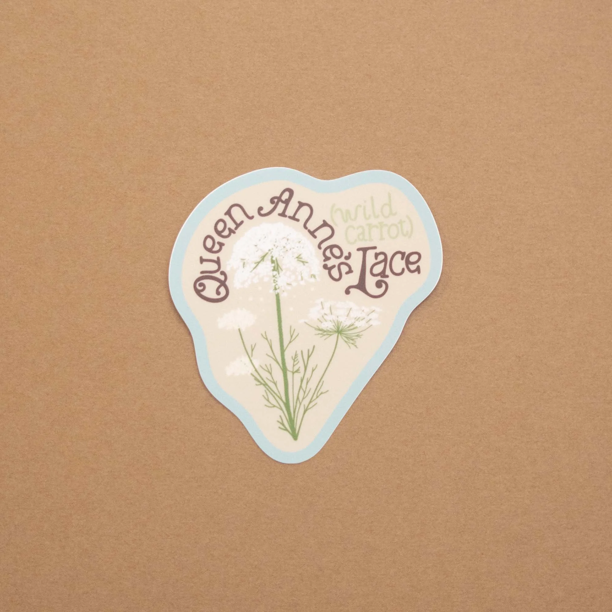 Vinyl sticker of Queen Anne's Lace plant