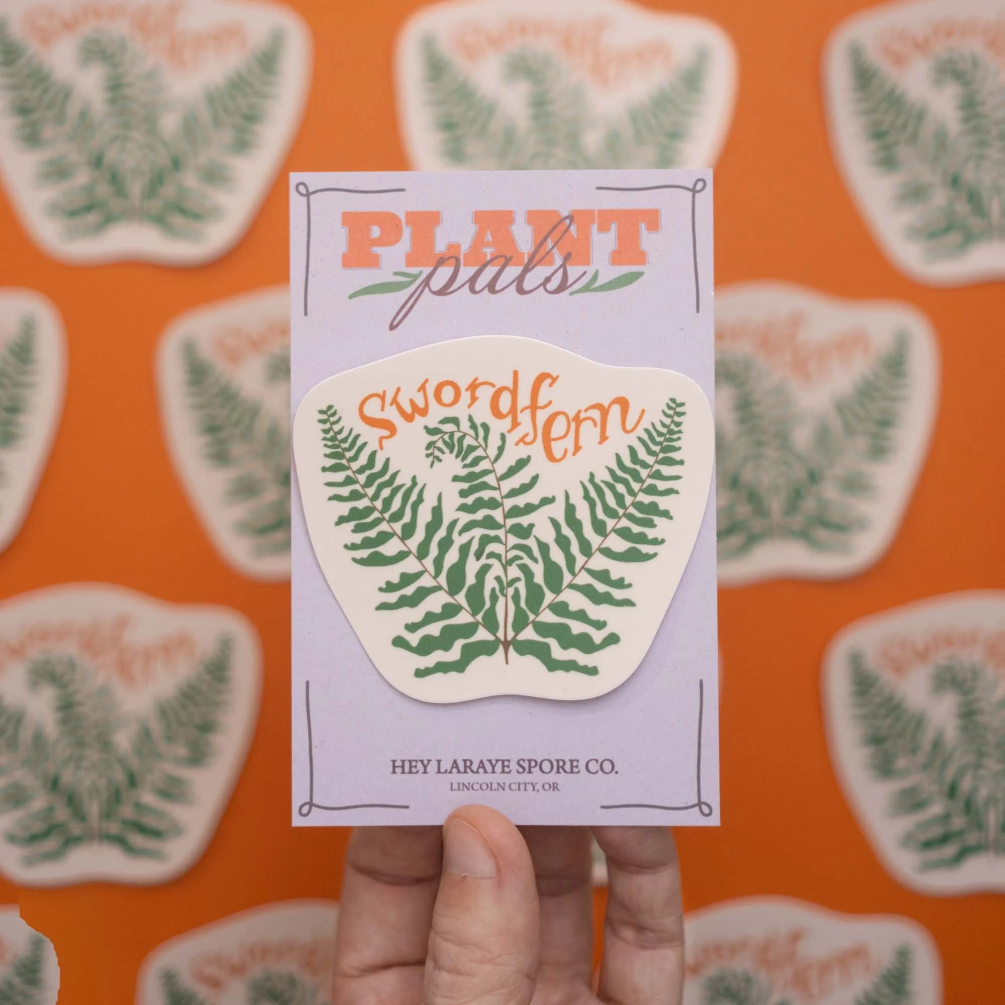 Vinyl sticker of sword fern plant
