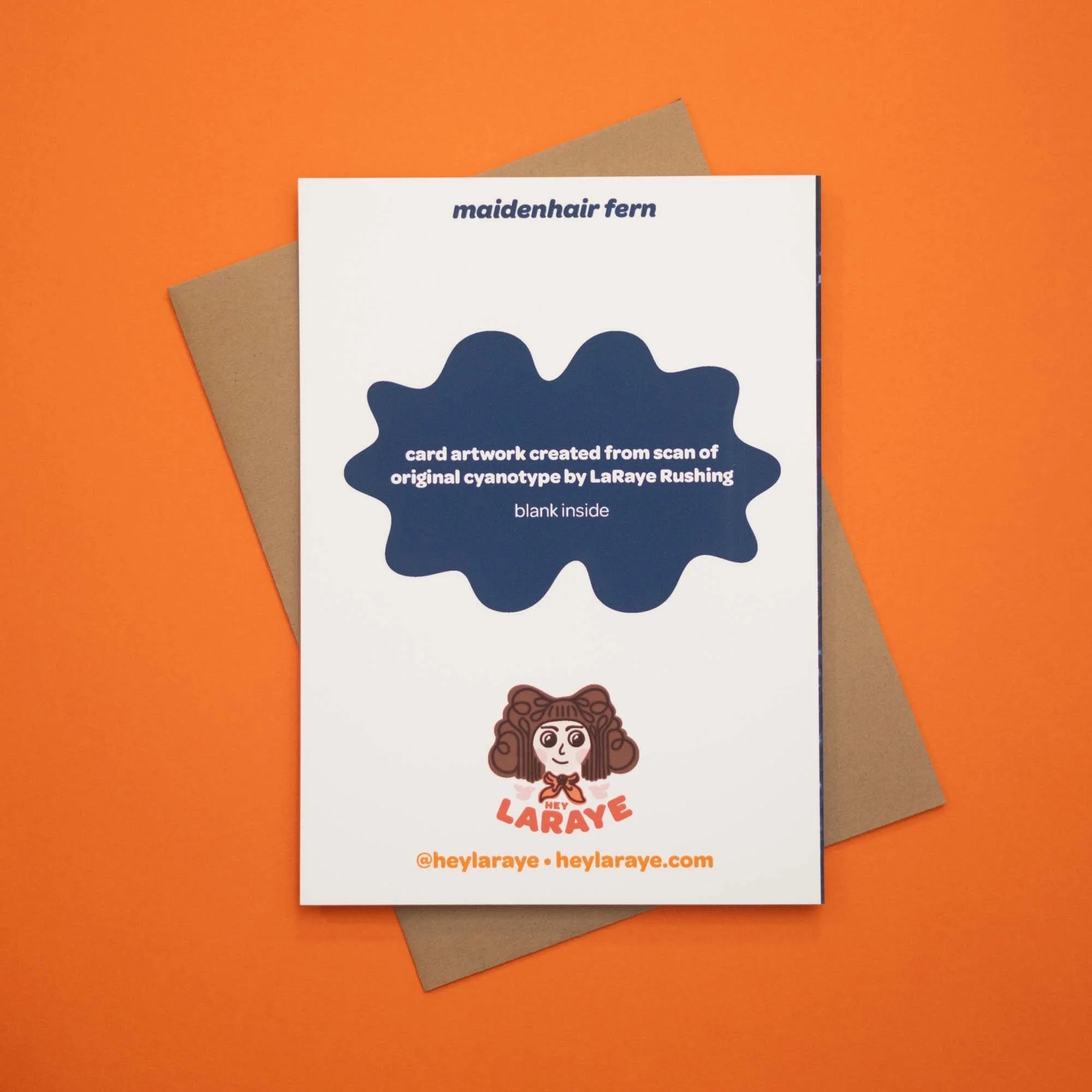 Notecard back and envelope