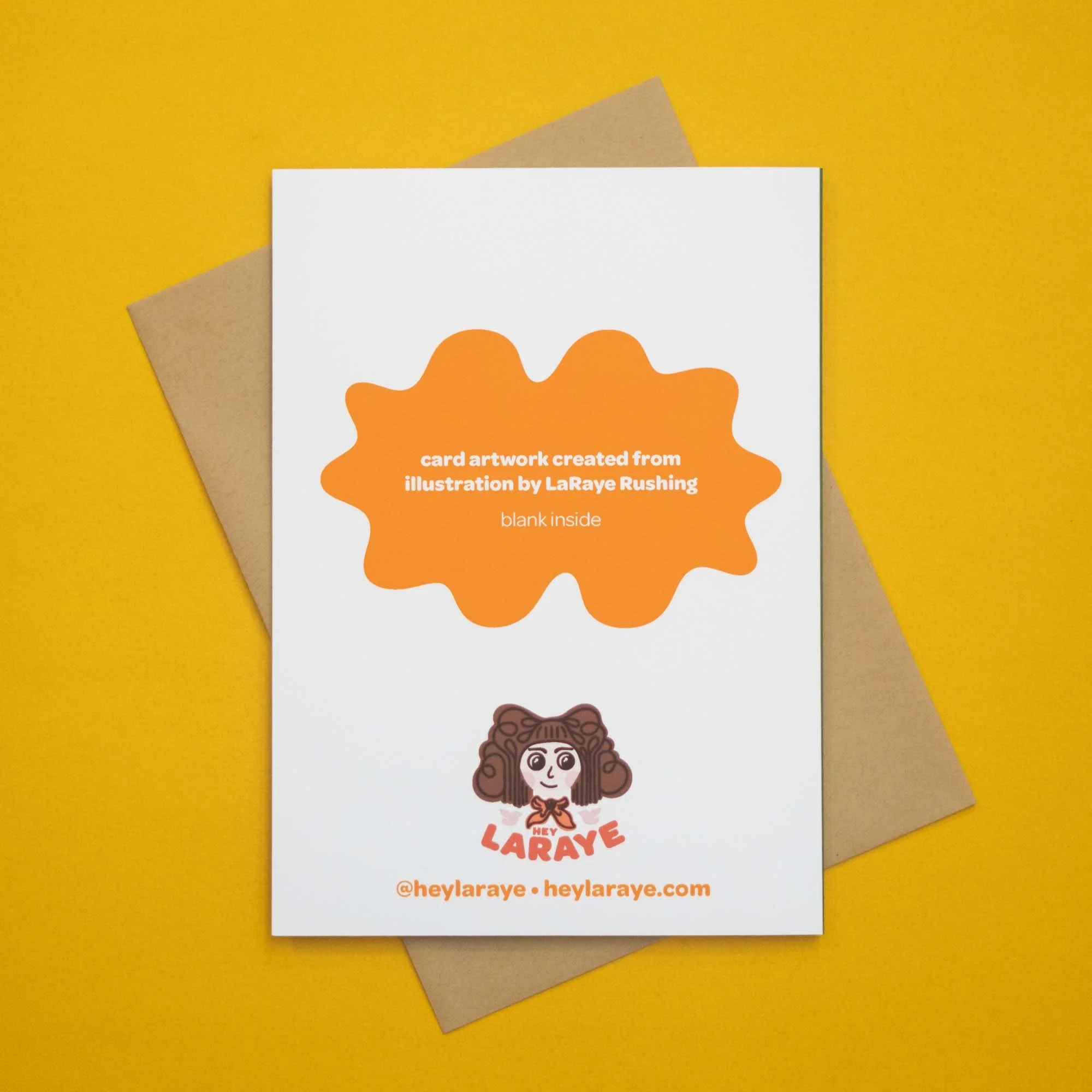 Notecard back and envelope
