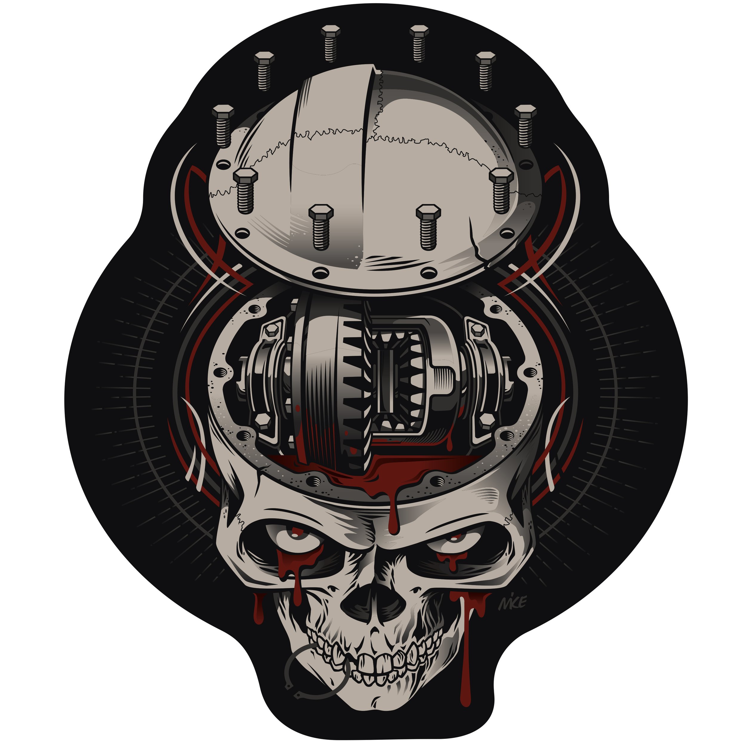 Gear head Diff Sticker
