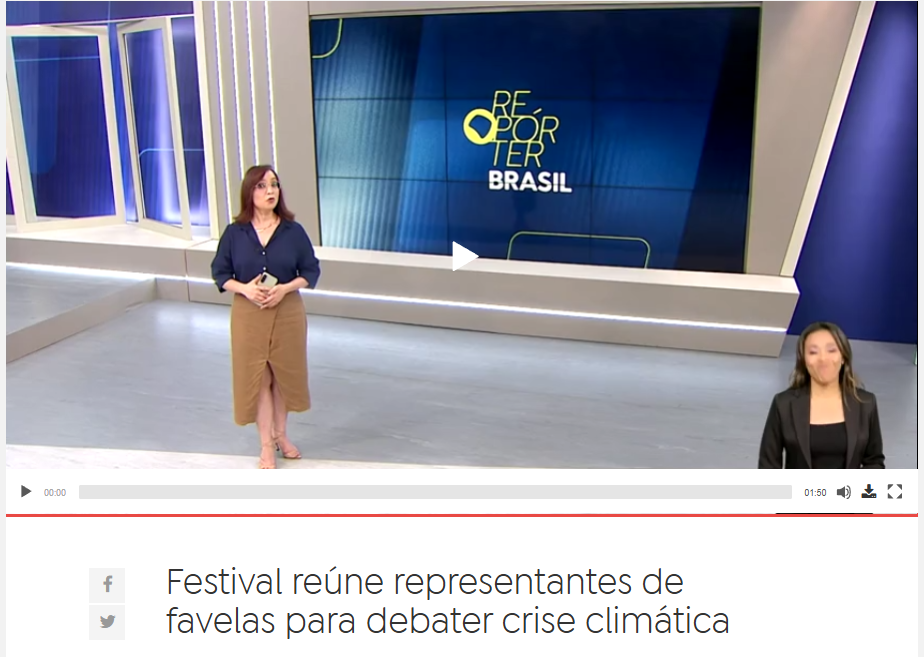 RFS na TV Brasil - Festival Favela Sustentável e Carta COP são foco de reportagem