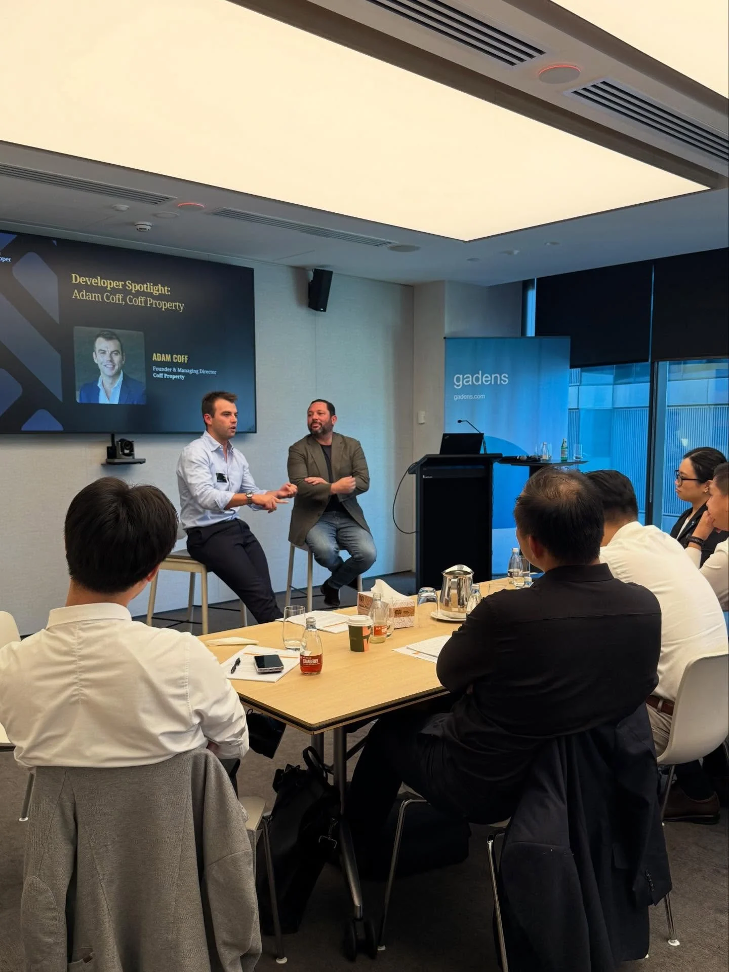Today I had the pleasure of speaking at The @theurbandeveloper Property Development Masterclass in Melbourne. It was a privilege to sit in front of a room full of people across the industry and take part in a Q&amp;A session with Adam Di Marco, Manag