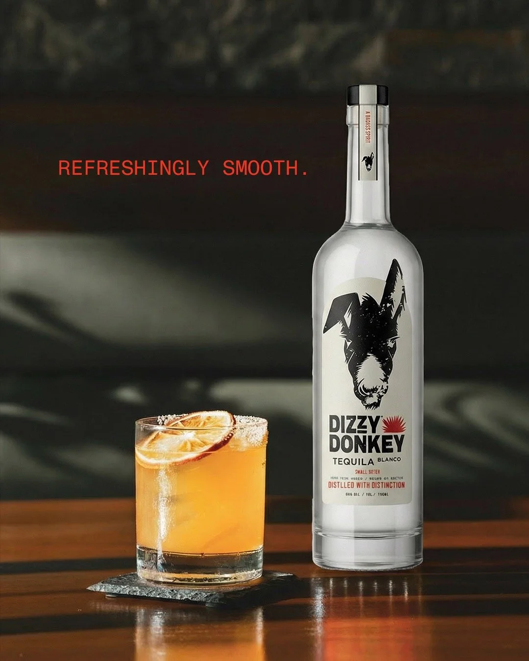 Meet the &ldquo;The Golden Burro.&rdquo; A refined, orange-hued tequila cocktail with depth and edge &mdash; bright citrus upfront, warm spice on the finish.

#dizzydonkeytequlia
#tequlia
#tequliacocktails
#crafttequila
#drinkresponsibly