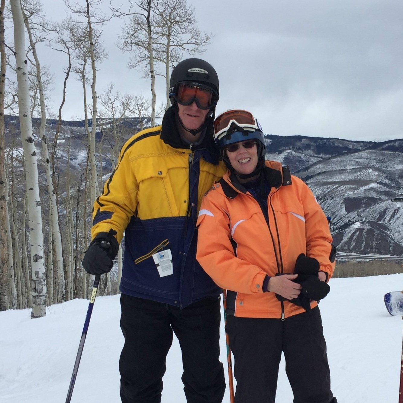 Chris Olson skiing in Colorado