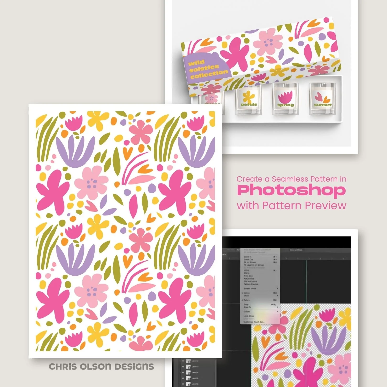How to Create Seamless Patterns in Photoshop | Step-by-step tutorial by ...