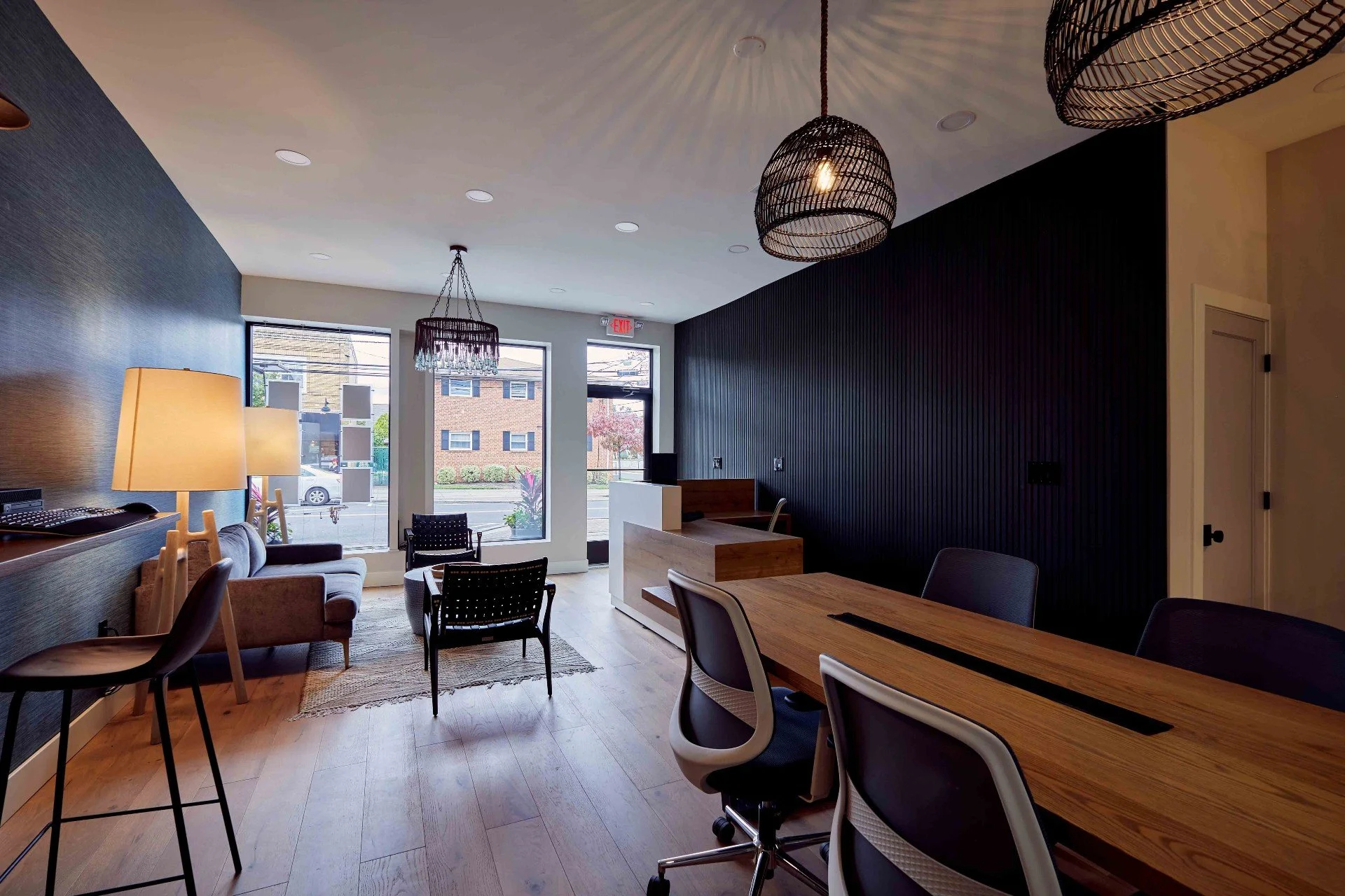 Photos of The Property Alliance, with interior and exterior design by Benita Cooper Design in Haddonfield, NJ.