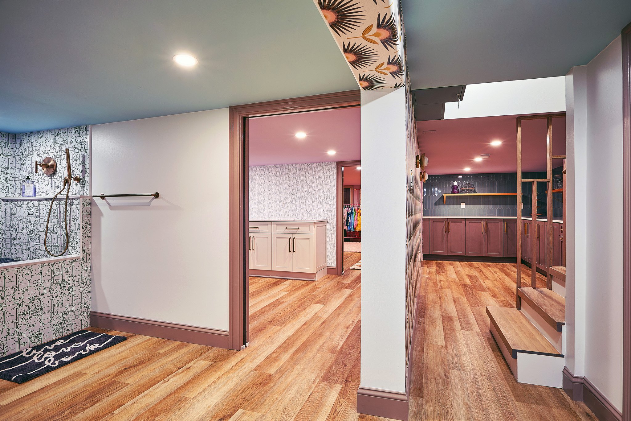Creative home basement redesign by Benita Cooper Design, architect and interior designer based in Haddonfield, New Jersey, serving all of Greater Philadelphia
